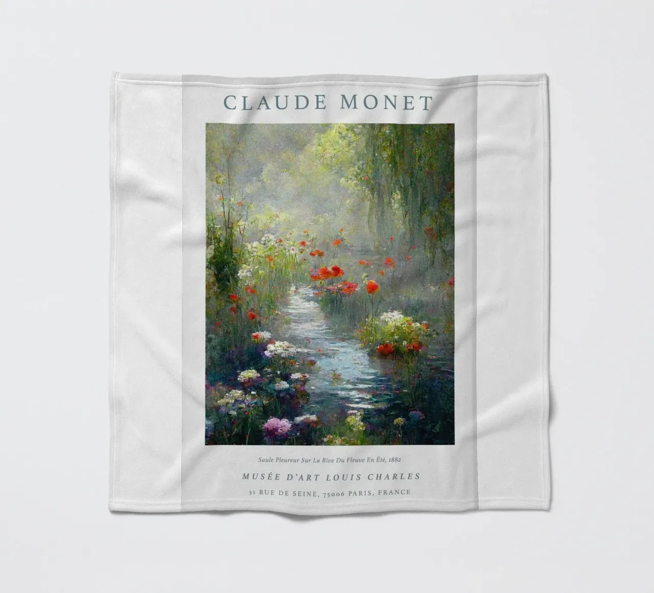 fiume pianta vita flora all'aperto claude monet coperta in pile da belong shop