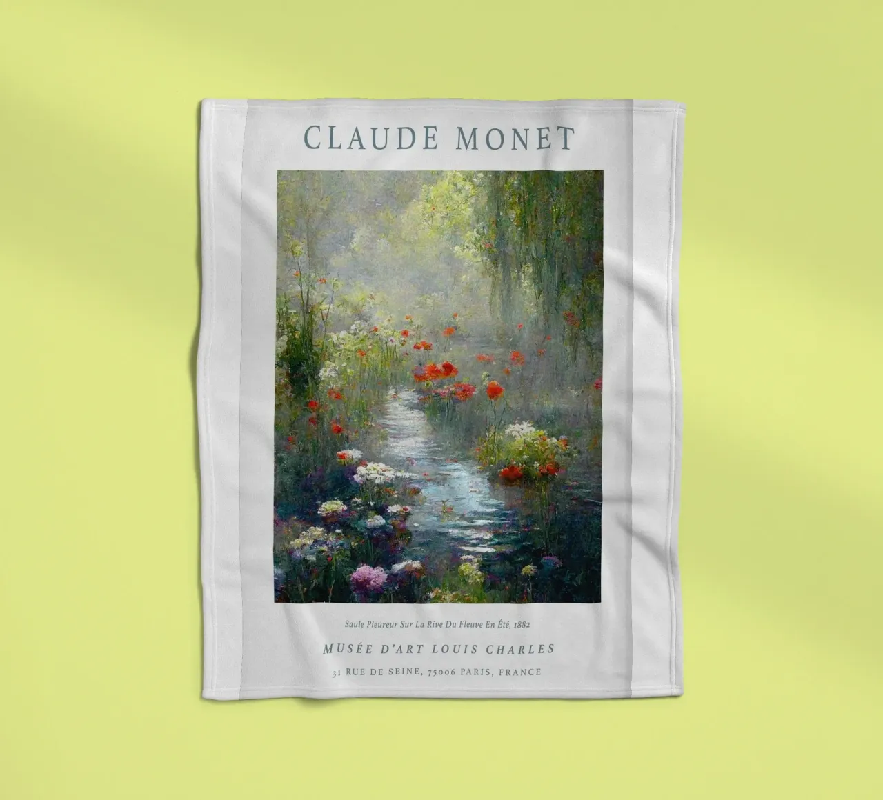 fiume pianta vita flora all'aperto claude monet coperta in pile da belong shop