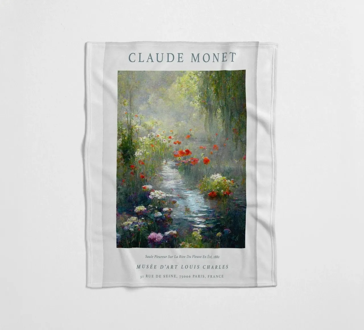 fiume pianta vita flora all'aperto claude monet coperta in pile da belong shop