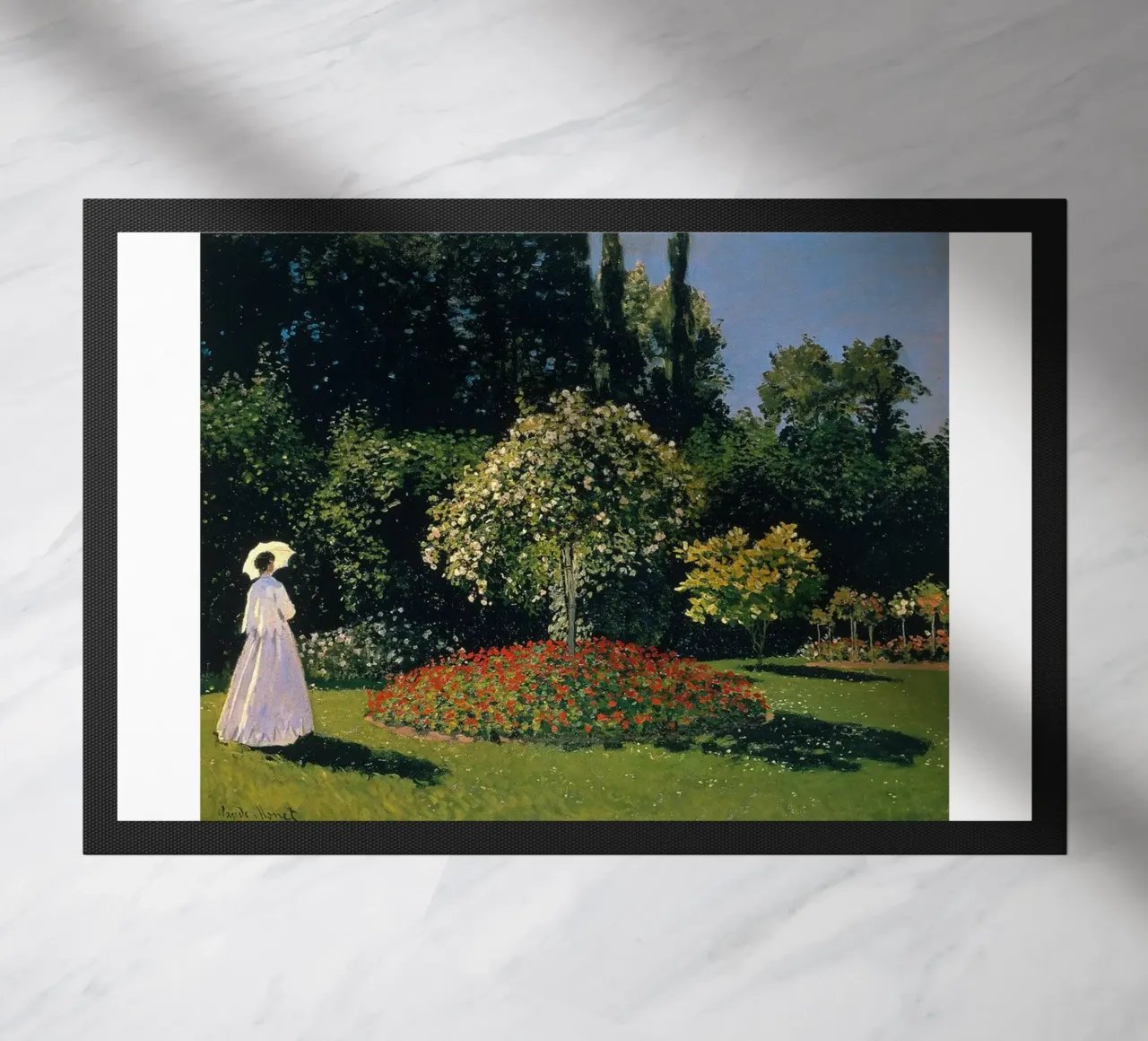 giardino scenico donna tranquillità claude monet zerbino da belong shop