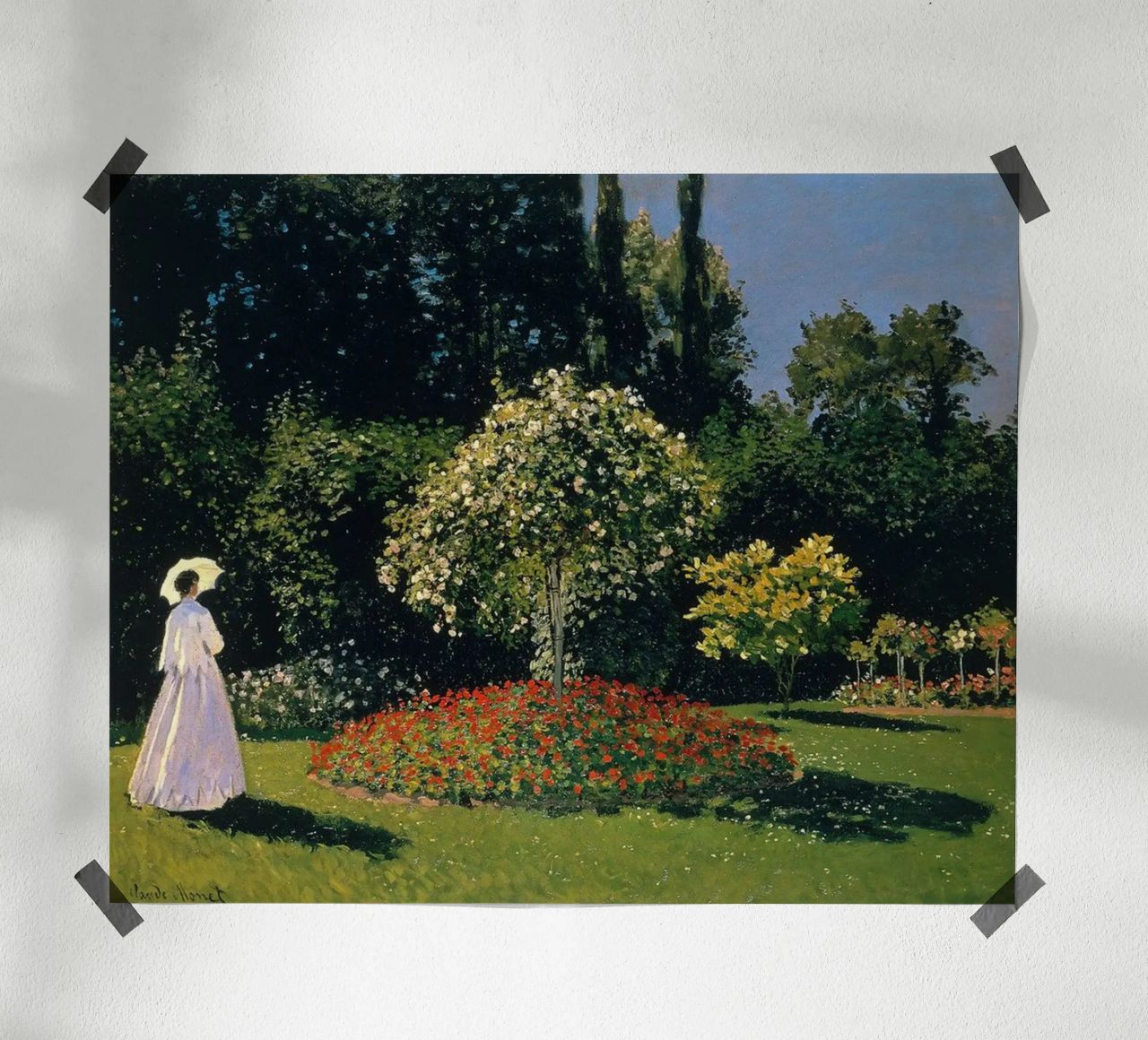 garten malerisch frau ruhe claude monet Poster von belong shop