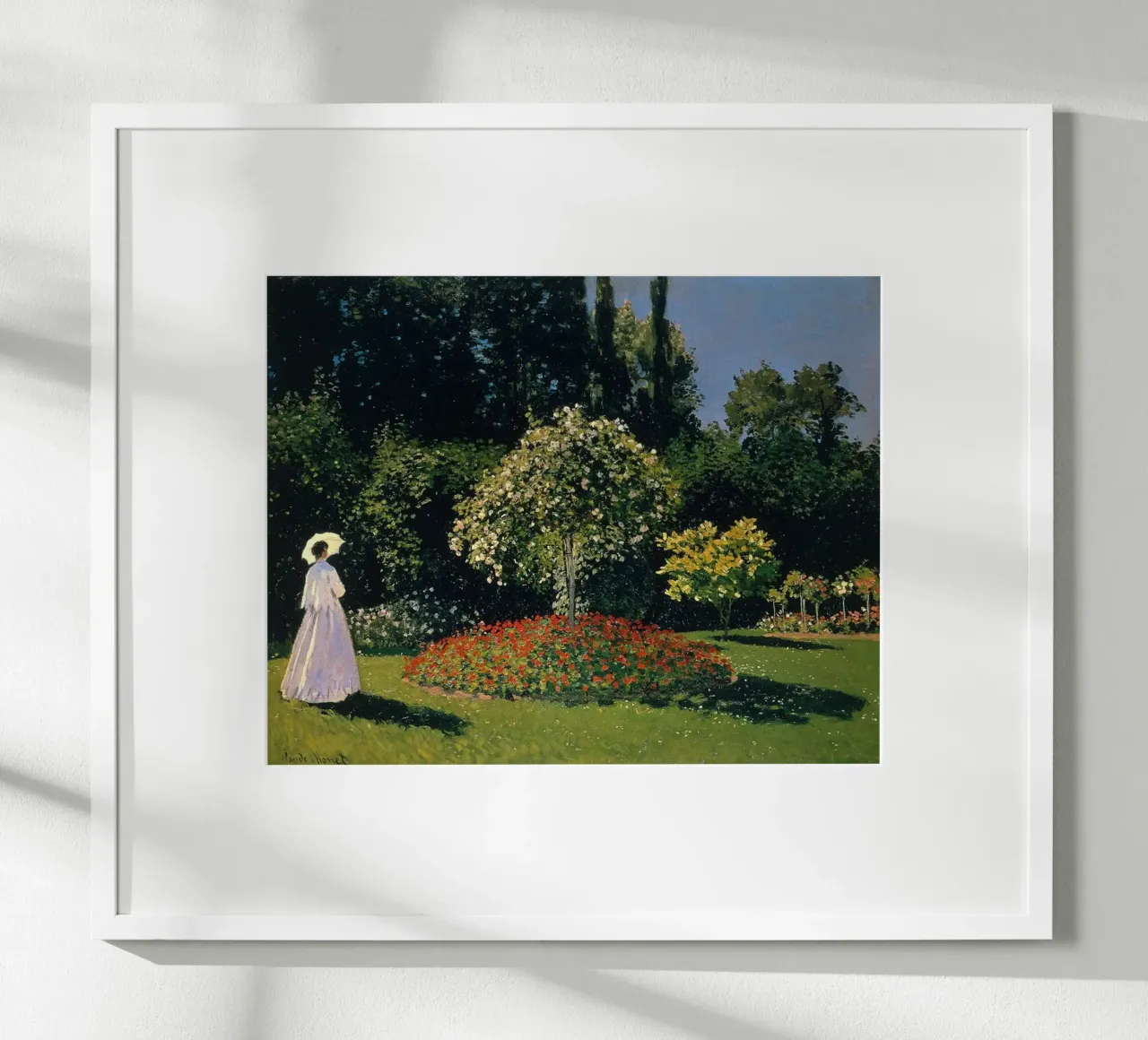 giardino scenico donna tranquillità claude monet poster con telaio in legno da belong shop