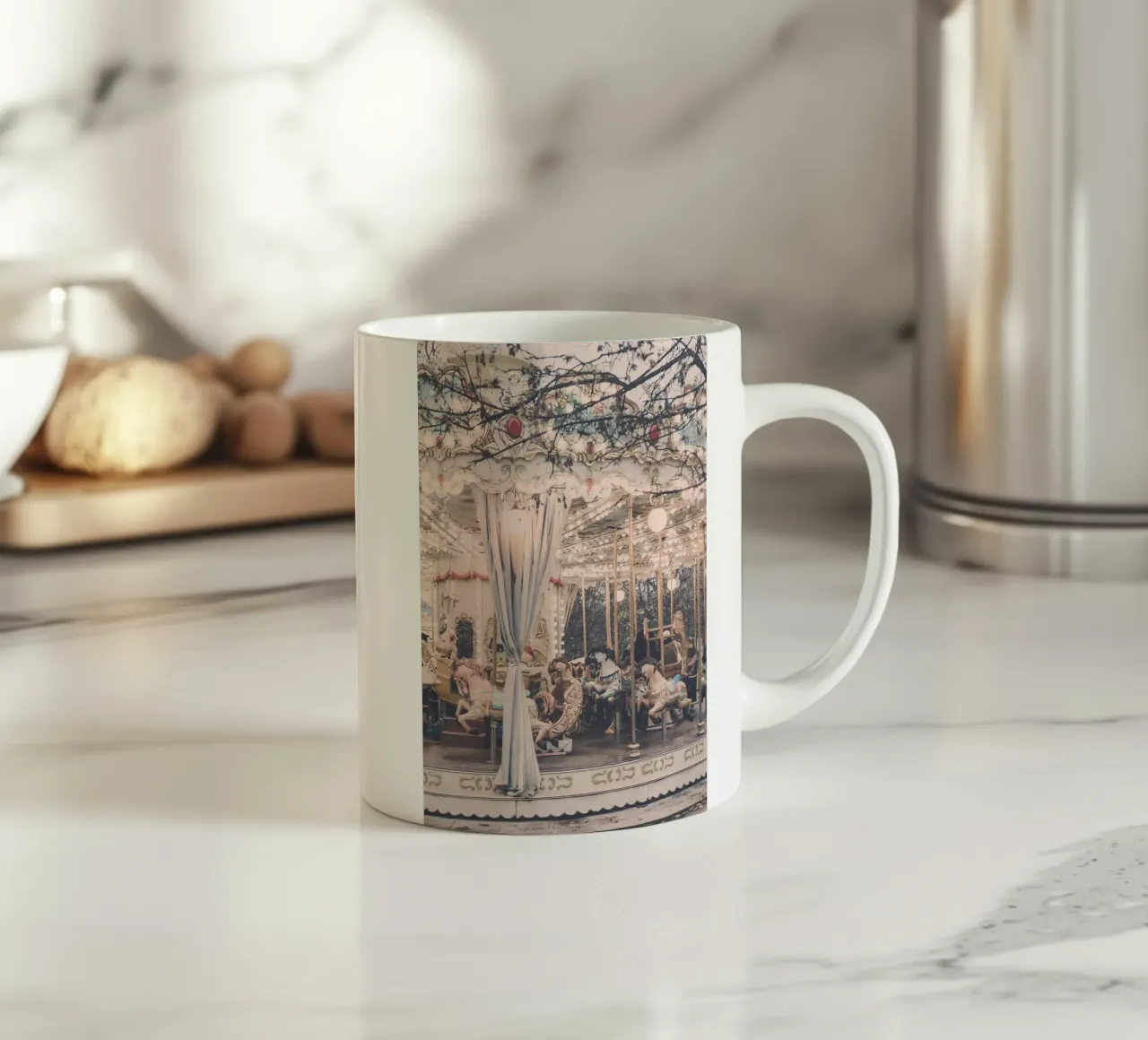 Paris Winter Carousel tazza in ceramica da GraceDigitalArtCo