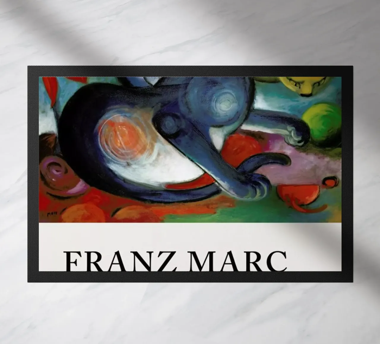 Marc - Zwei Katzen, Blau und Gelb zerbino da Vintage by JUNIQE