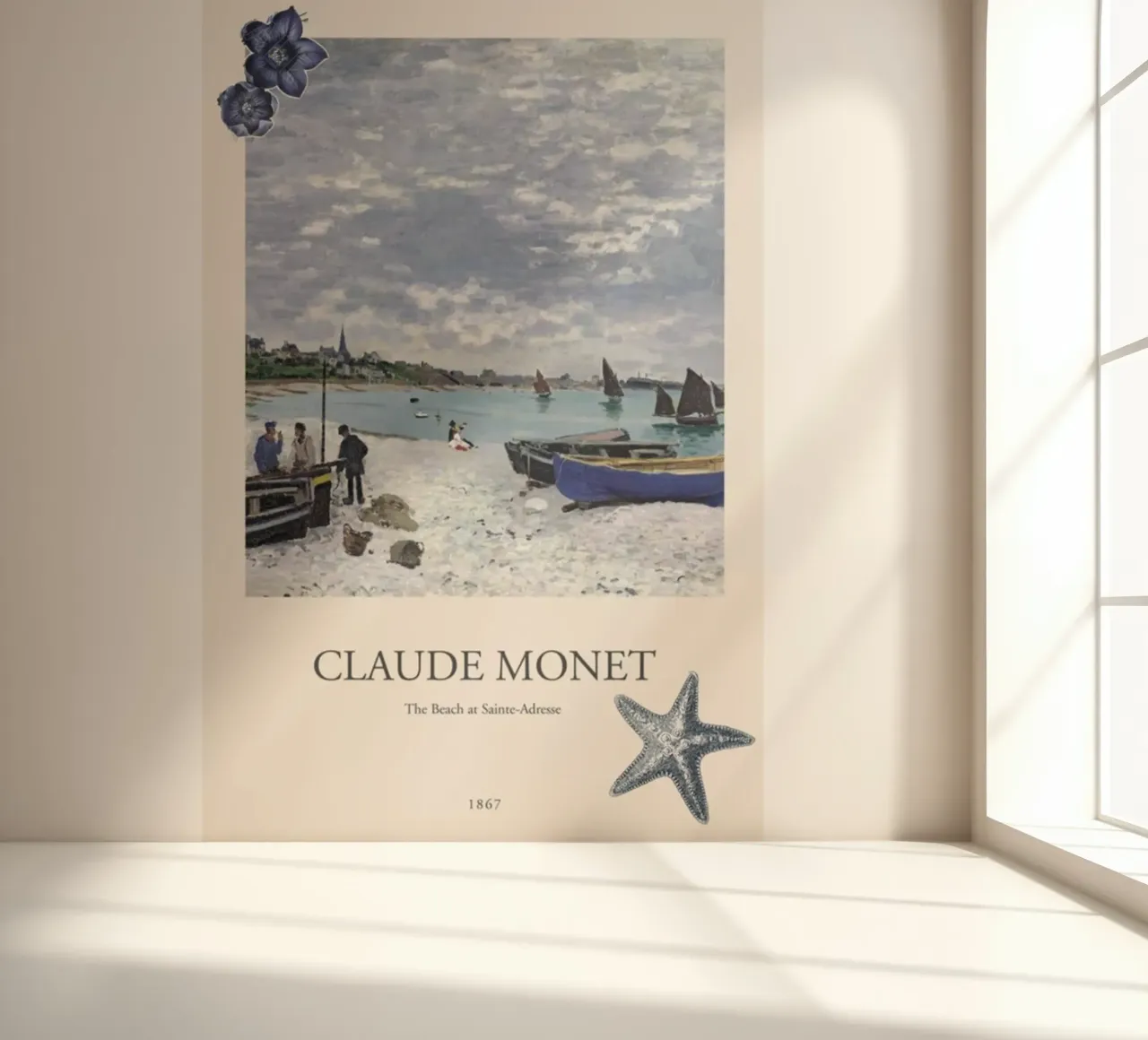 strand ferne stadt natürliches licht claude monet Fototapete von belong shop