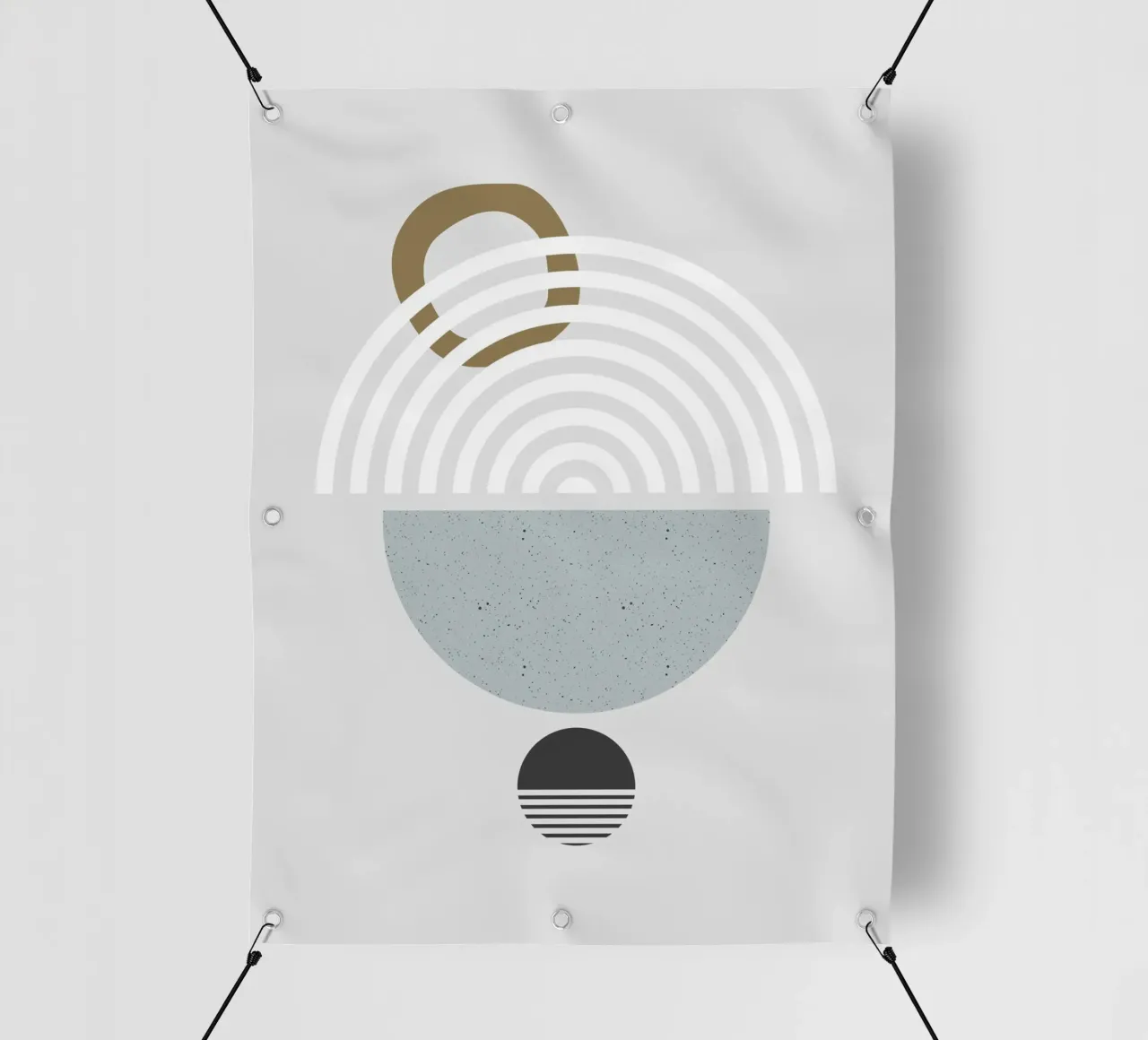 Asilo nido forme geometriche 02 telo in pvc da Little Dean