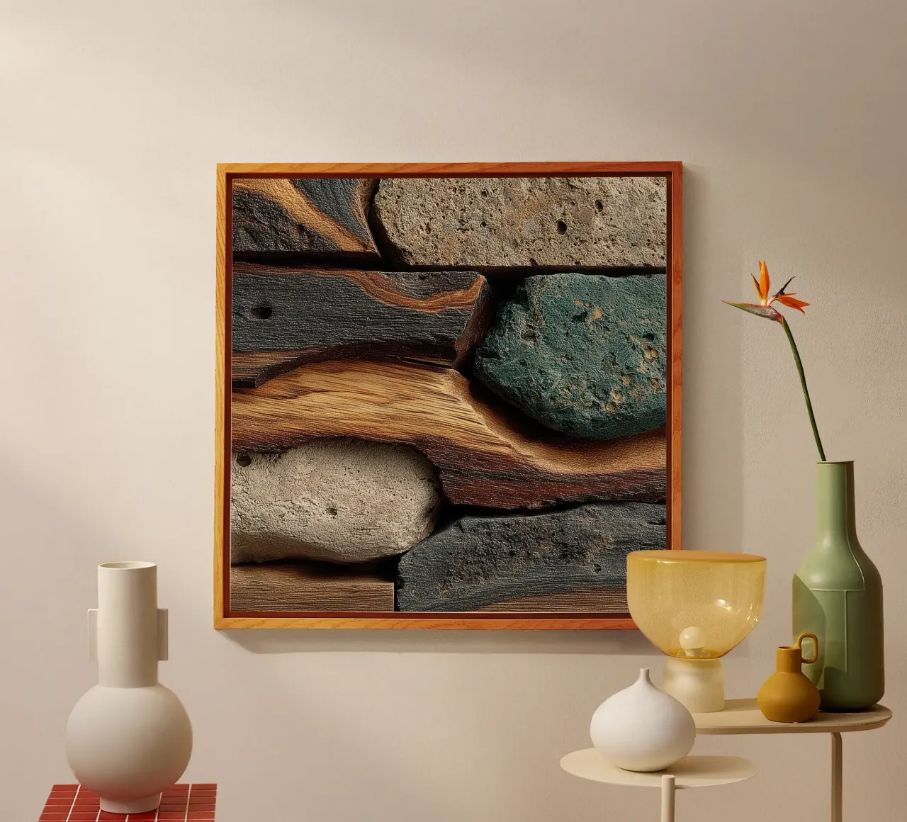 Legno e pietra plexiglass da Little Things