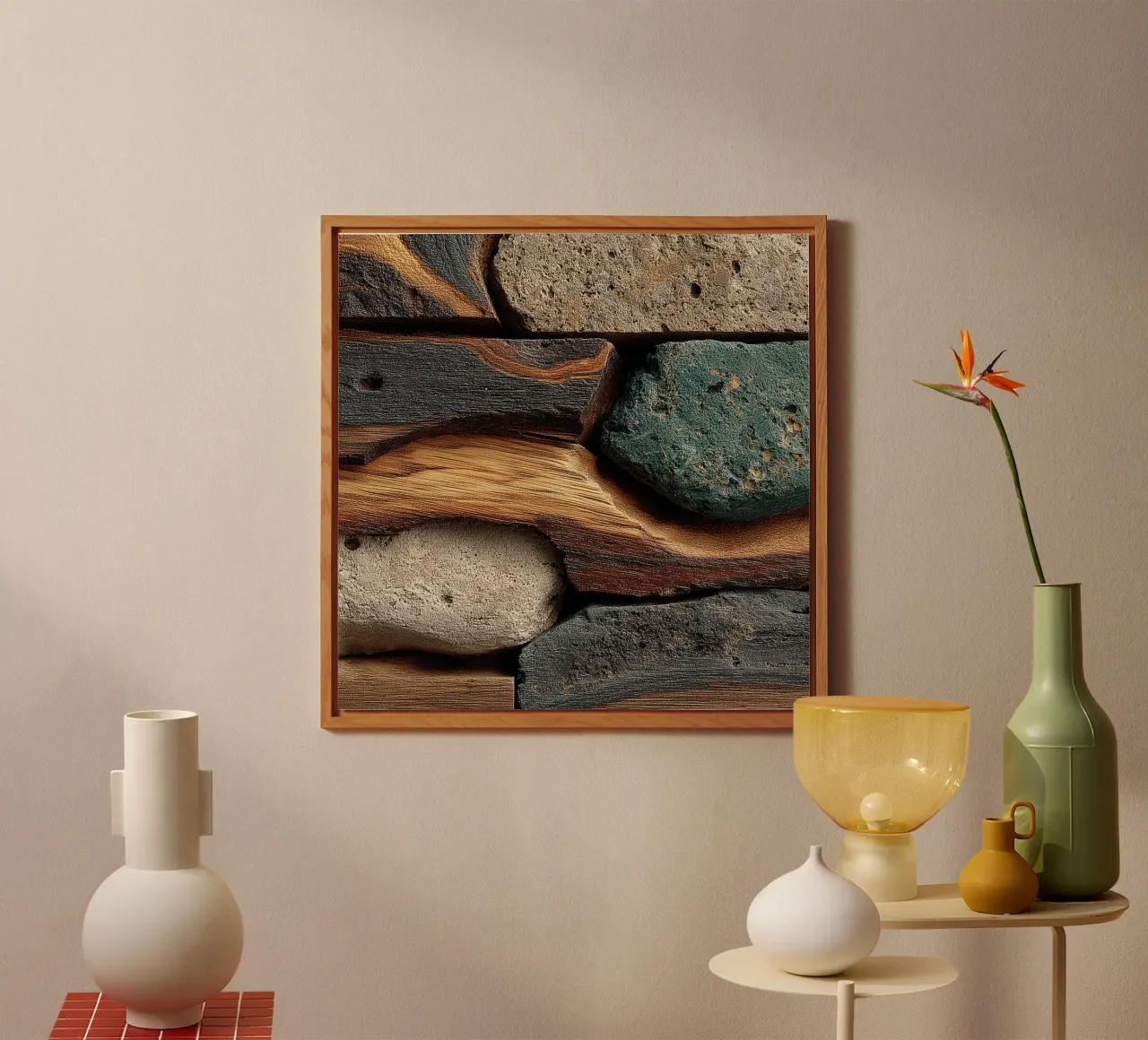 Legno e pietra alluminio dibond da Little Things