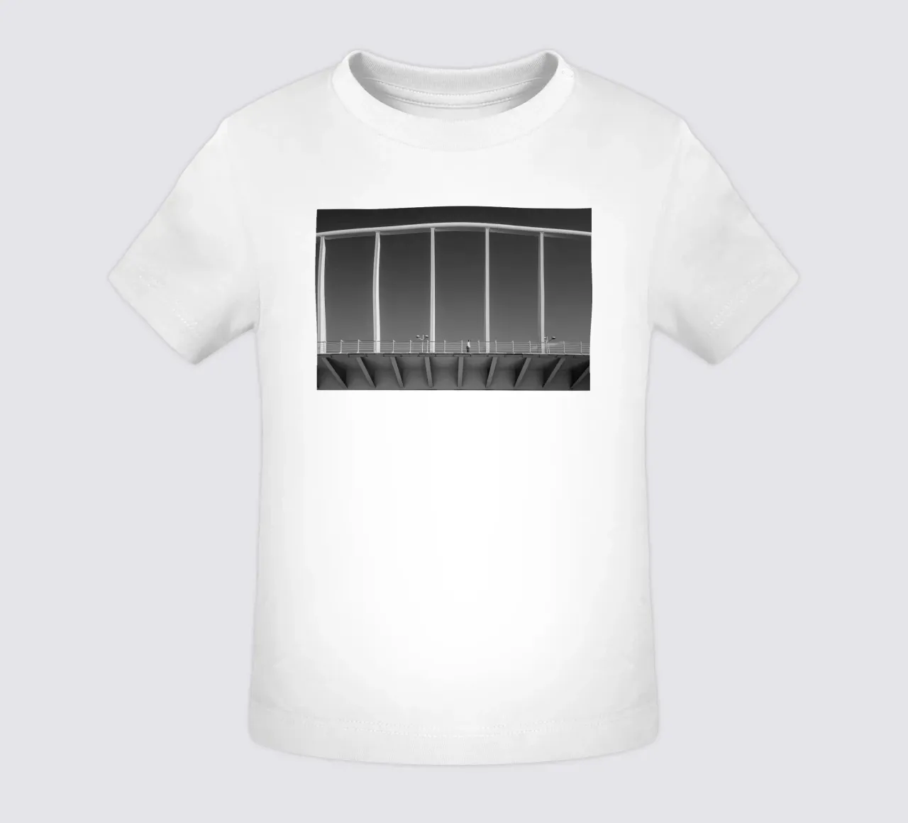 Ponte di Valencia - Architettura minimalista in bianco e nero maglietta neonato da Bold and Retro