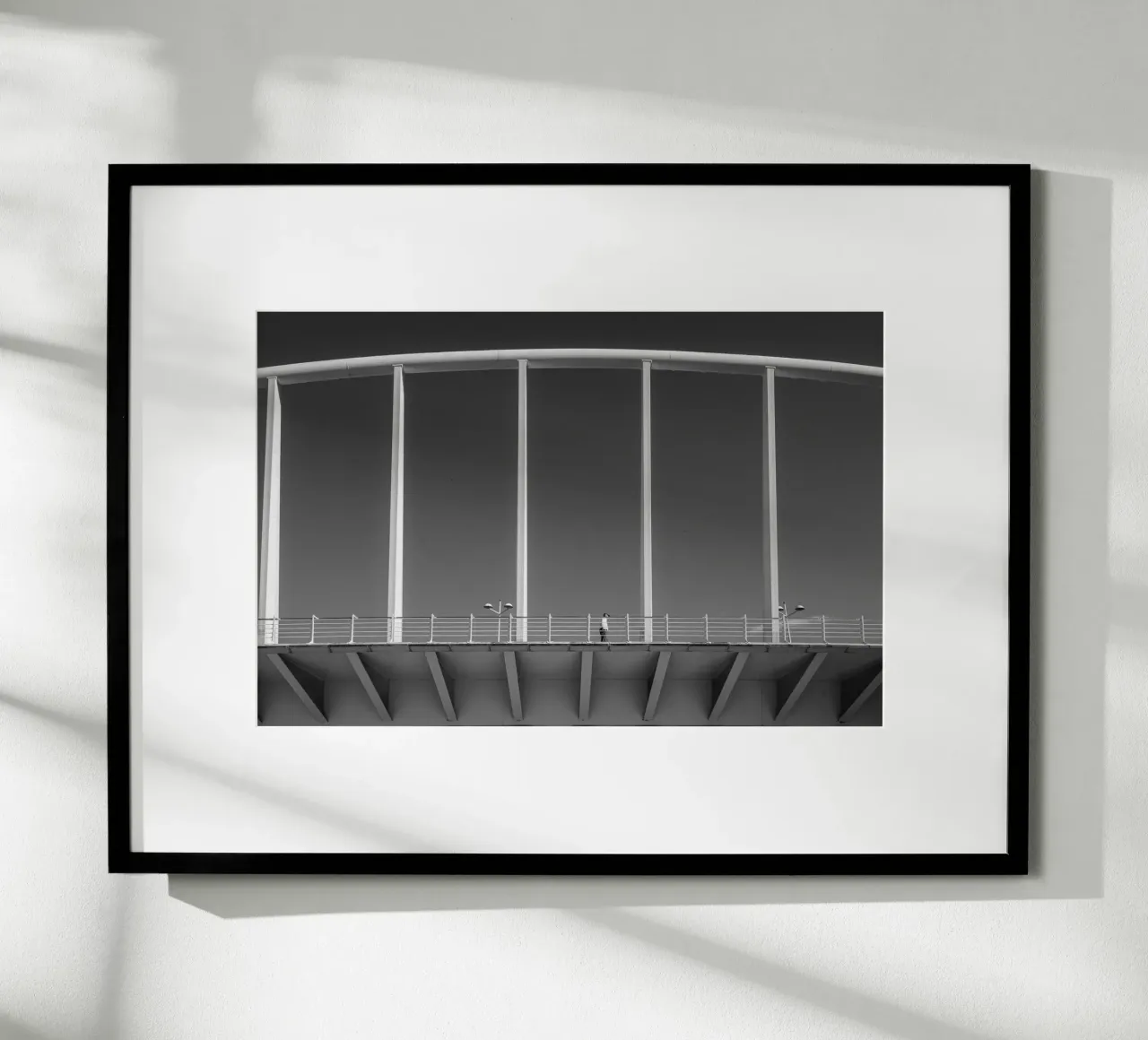 Valencia Bridge - Minimalist architecture in black and white hahnemühle by Bold and Retro