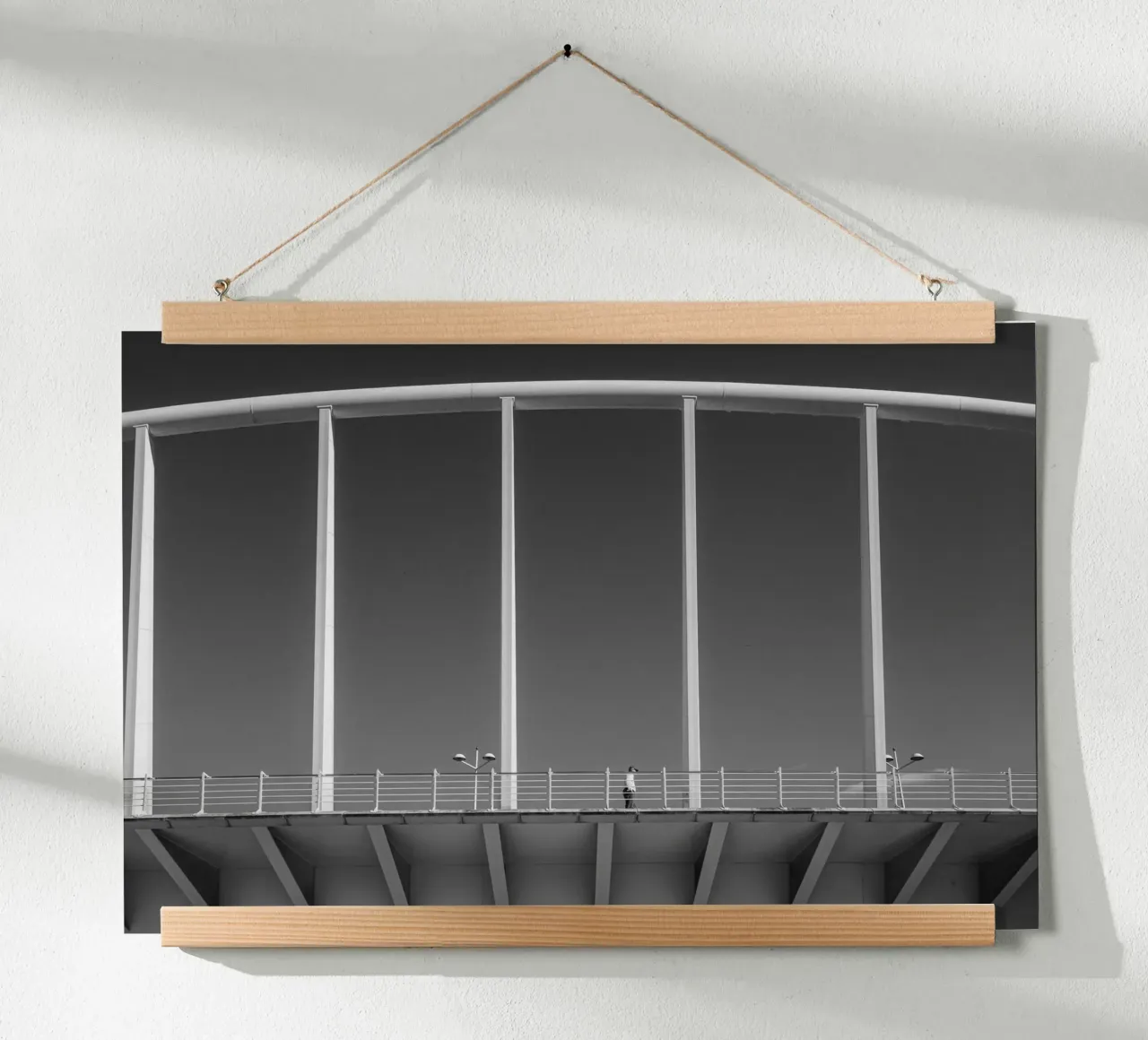 Valencia Bridge - Minimalist architecture in black and white hahnemühle by Bold and Retro