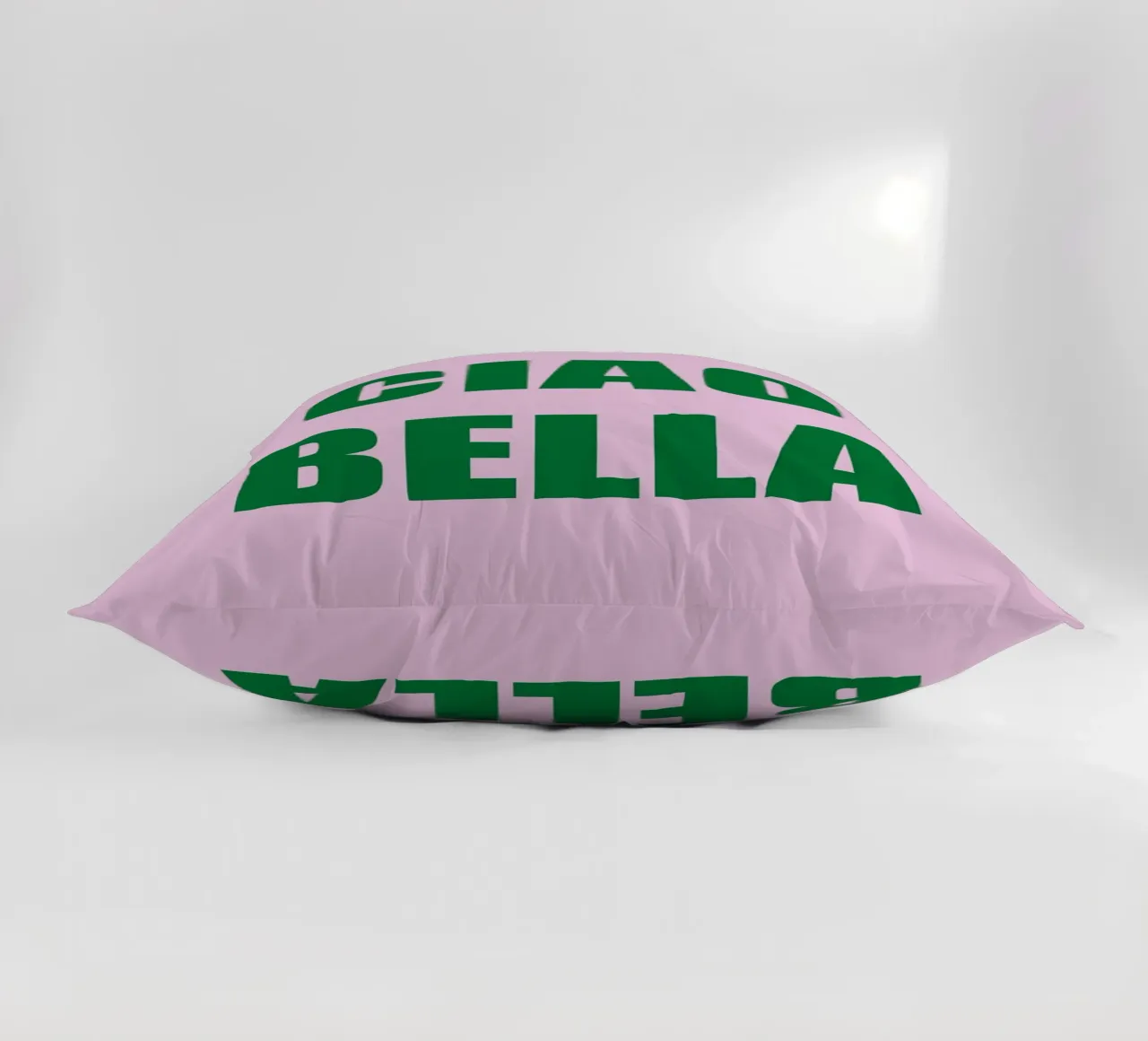 Ciao Bella Pink and Green decorative cushion by GraceDigitalArtCo