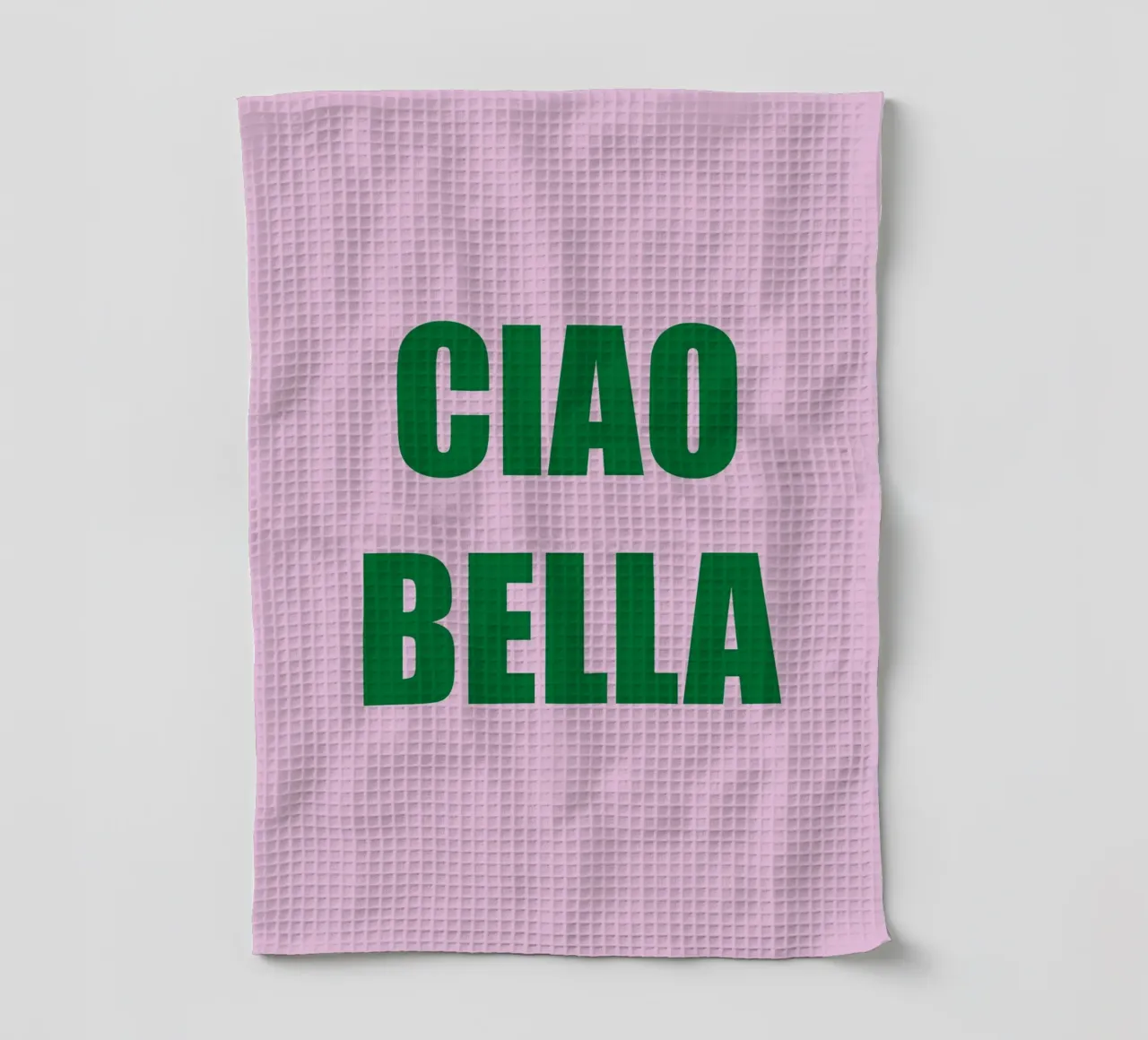 Ciao Bella Pink and Green canovaccio da cucina da GraceDigitalArtCo