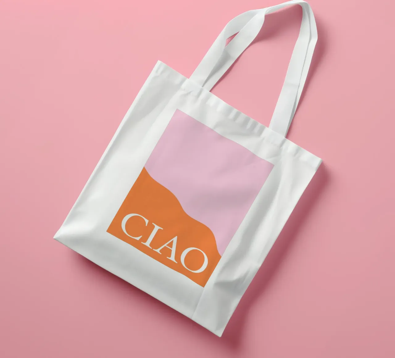 Ciao Pink and Orange borsa in juta da GraceDigitalArtCo