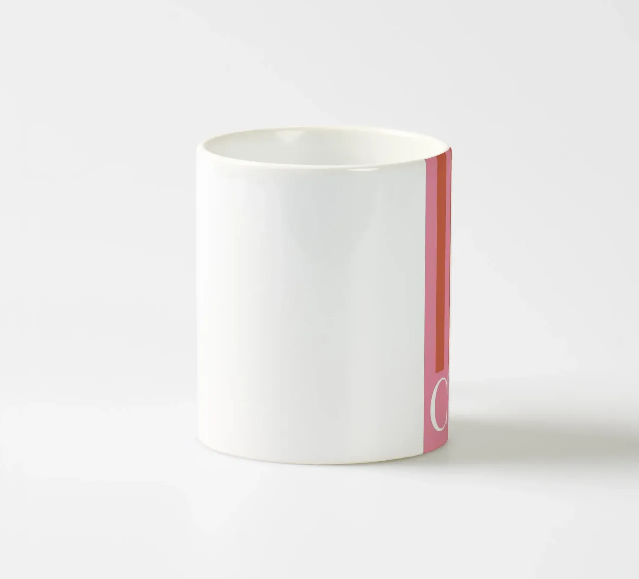 Ciao Pink and Red Stripes tazza in ceramica da GraceDigitalArtCo
