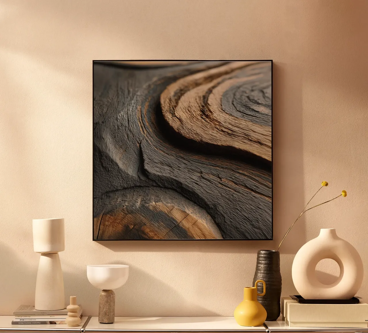 Legno bruciato pannello forex da Little Things