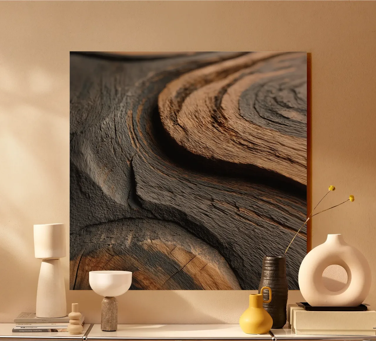 Legno bruciato pannello forex da Little Things