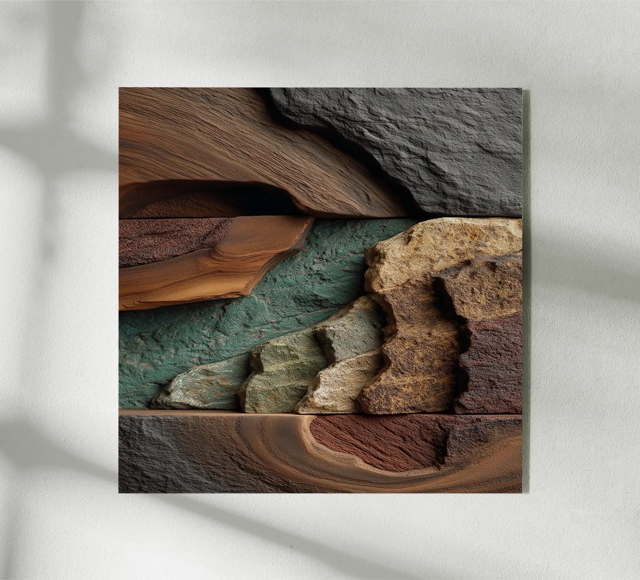 Legno e pietra astratti plexiglass da Little Things