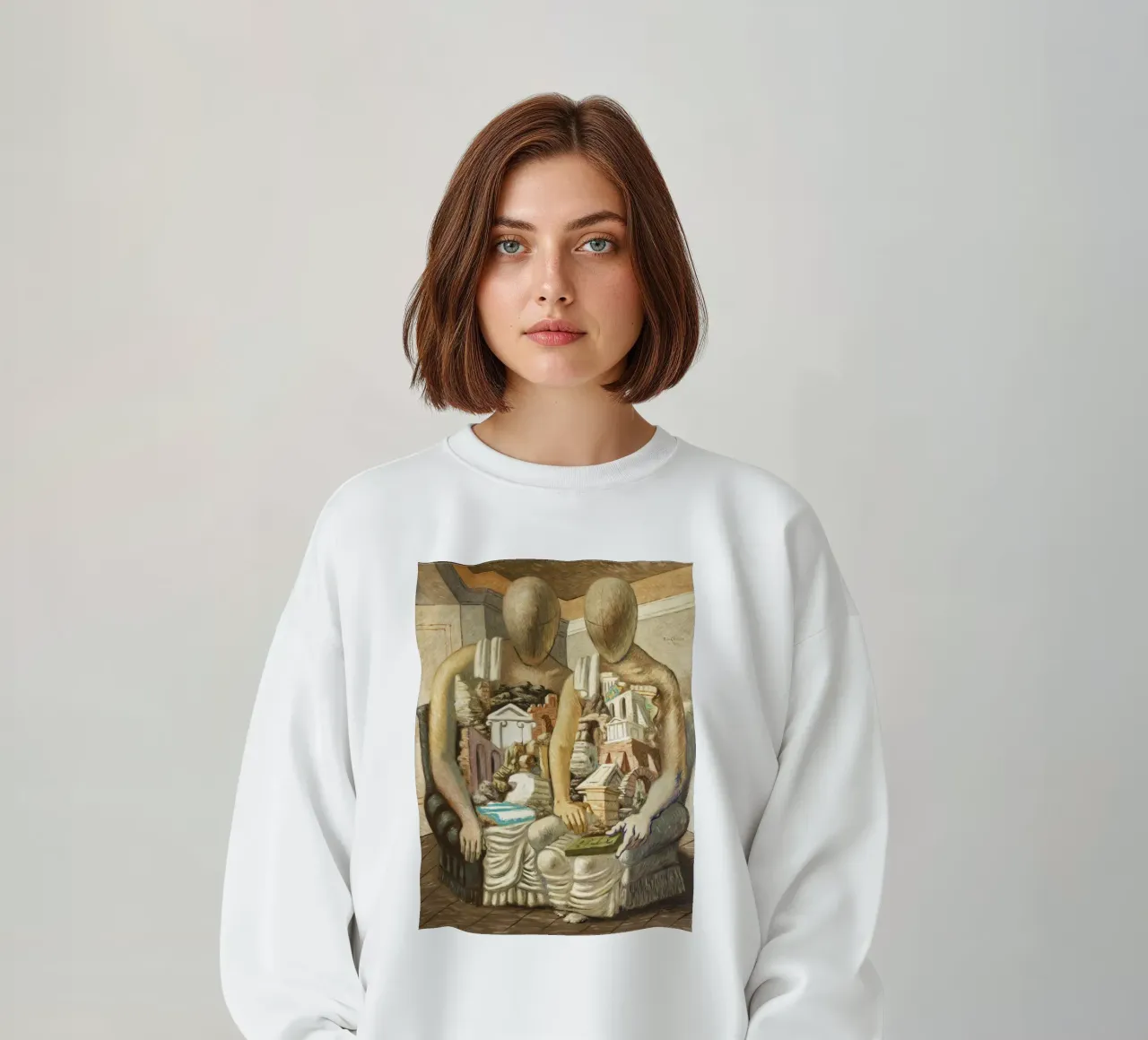 Gli Archeologi by Giorgio de Chirico felpa da Classic Art Prints