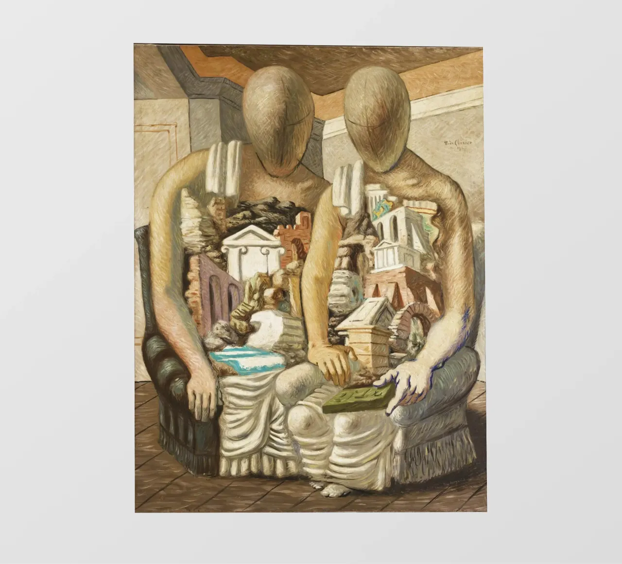 Gli Archeologi by Giorgio de Chirico carta da parati fotografica da Classic Art Prints