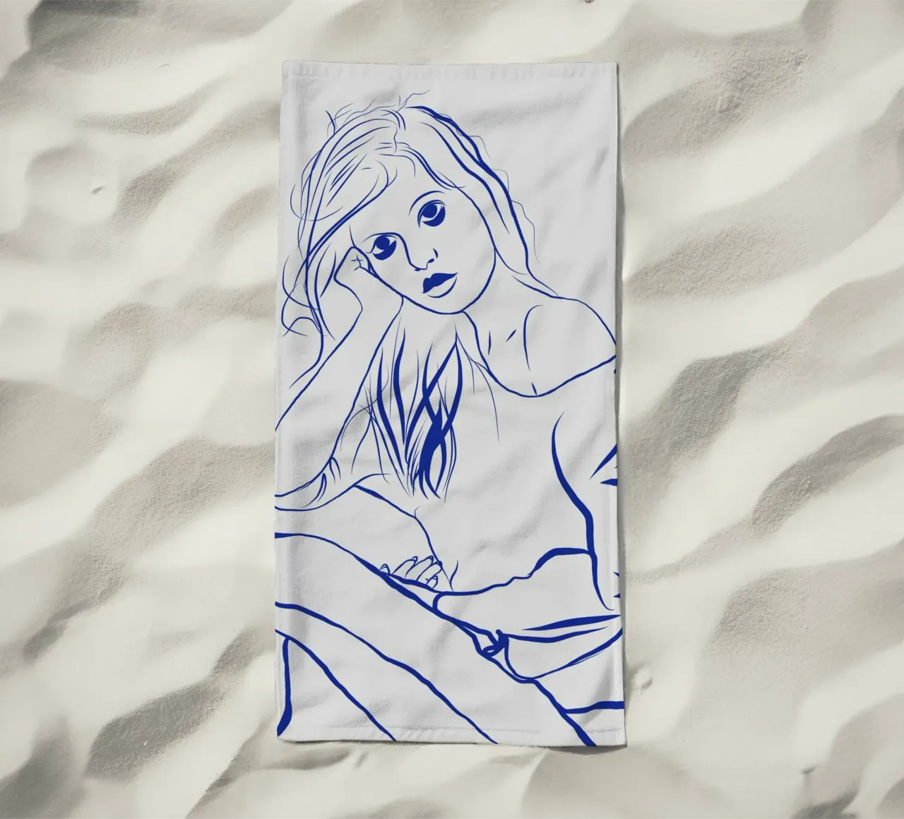 Schlaflosigkeit 02 Strandtuch von Little Dean