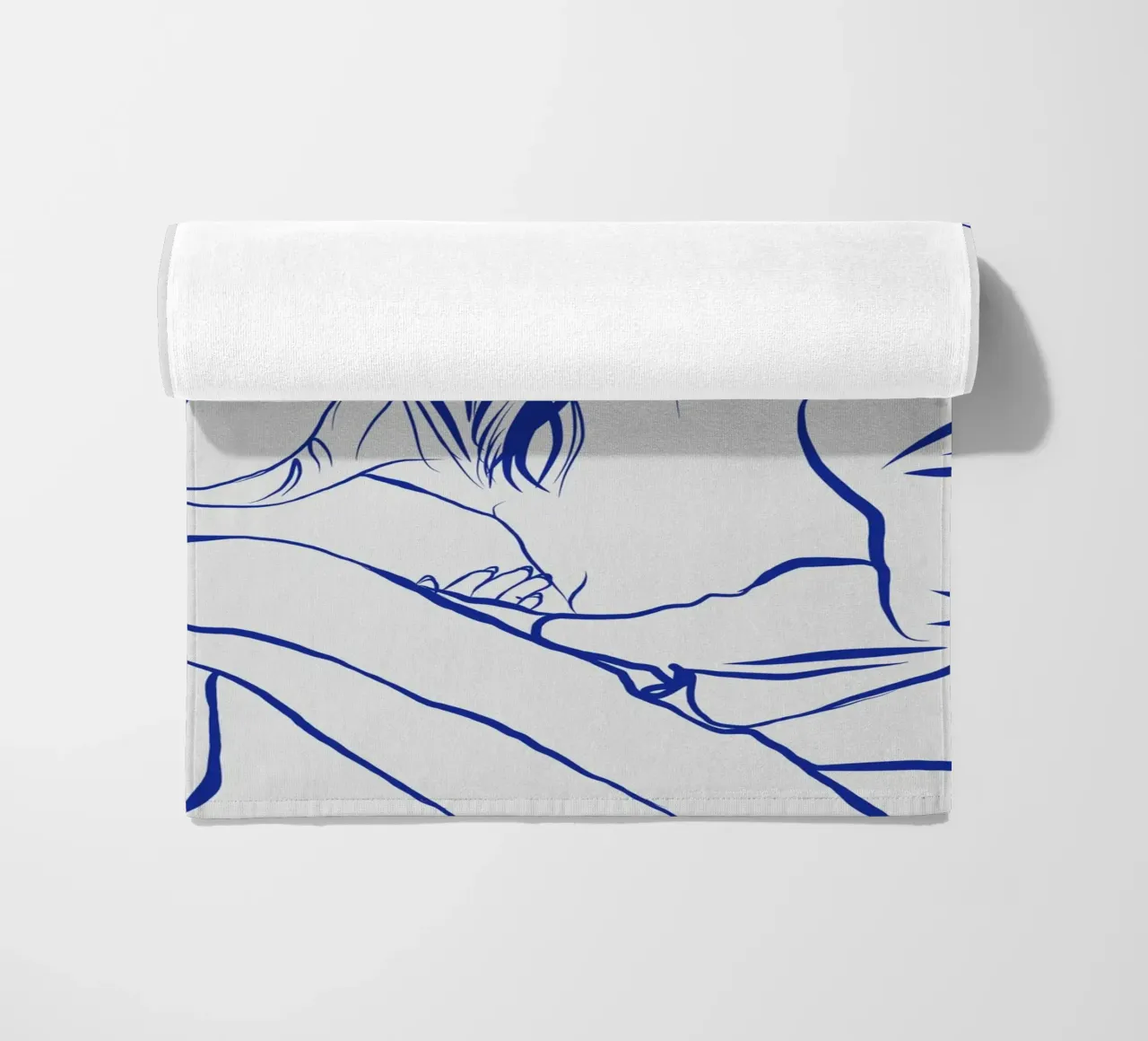 Schlaflosigkeit 02 Strandtuch von Little Dean