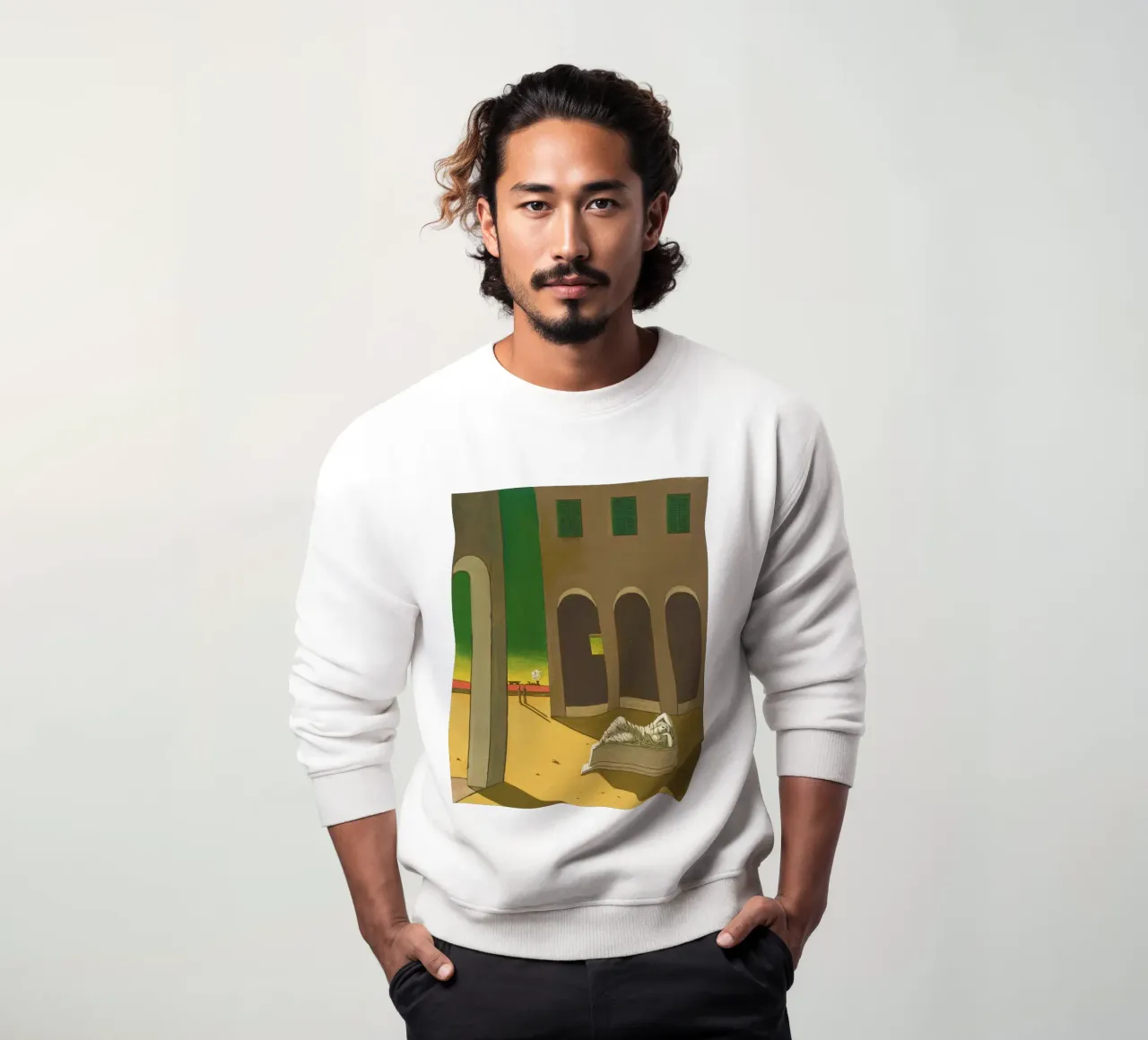 Piazza d’Italia by Giorgio de Chirico felpa da Classic Art Prints