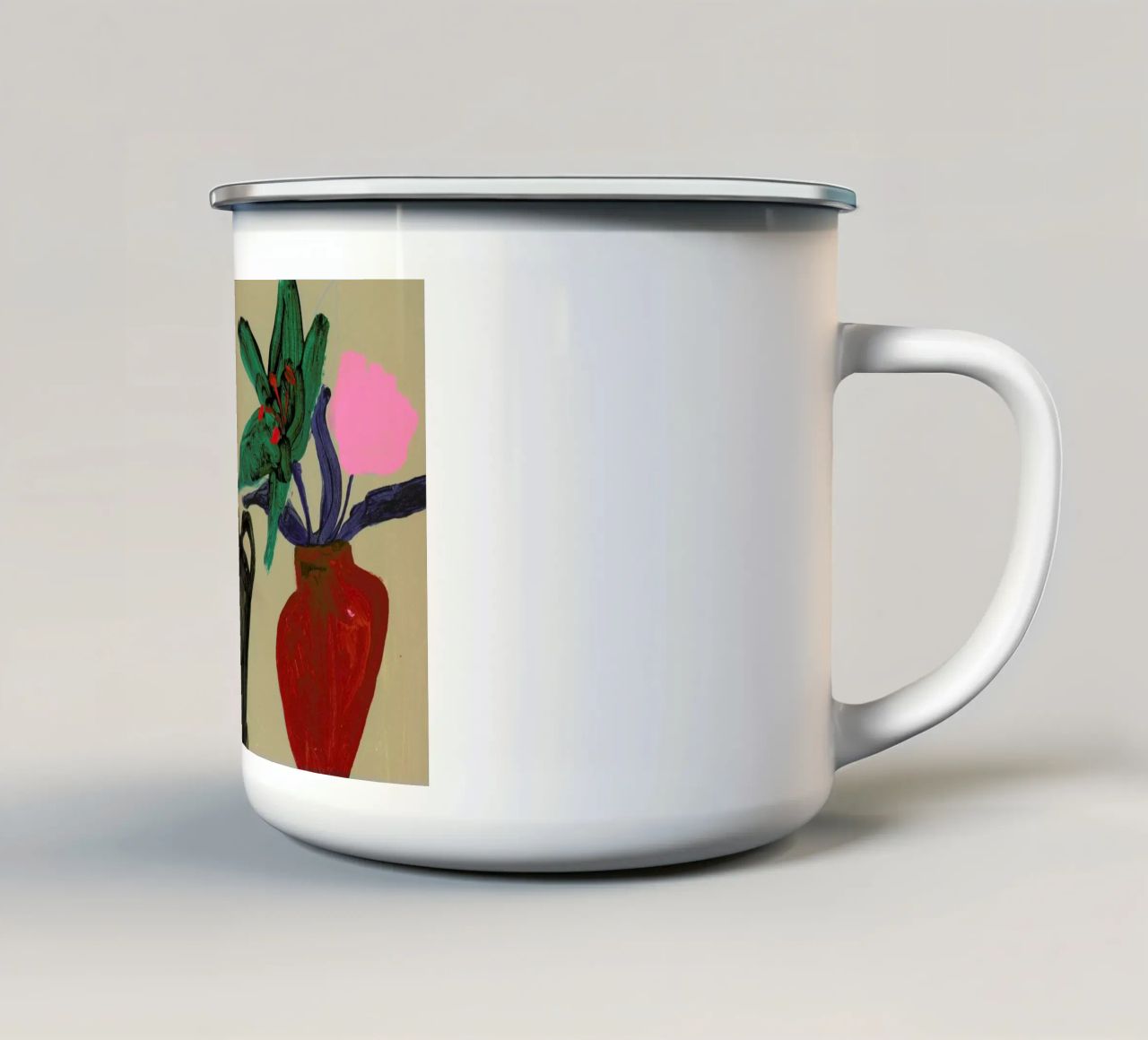 Three Vessels tazza in smalto da Sonia Brittain