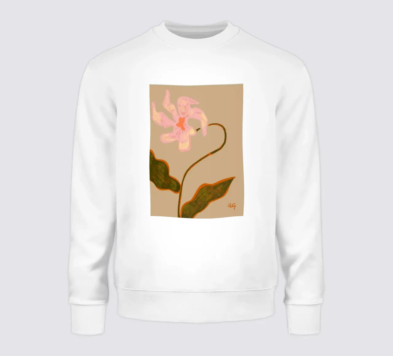 bloem decoratieve eenvoudige samenstelling arty guave sweatshirt van kopok first