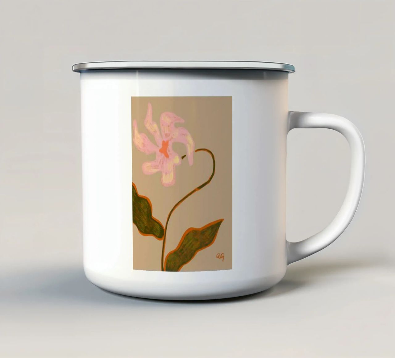 fiore decorativo composizione semplice arty guava tazza in smalto da kopok first