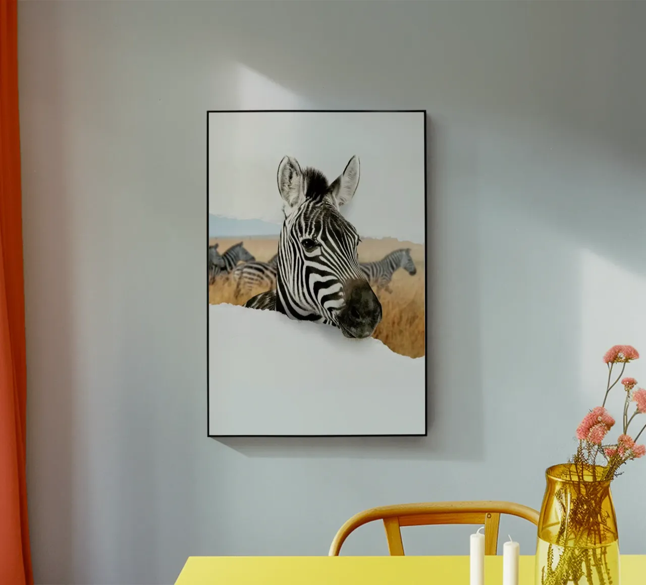 Zebra Torn Paper plexiglass da JONAS LOOSE KIDS