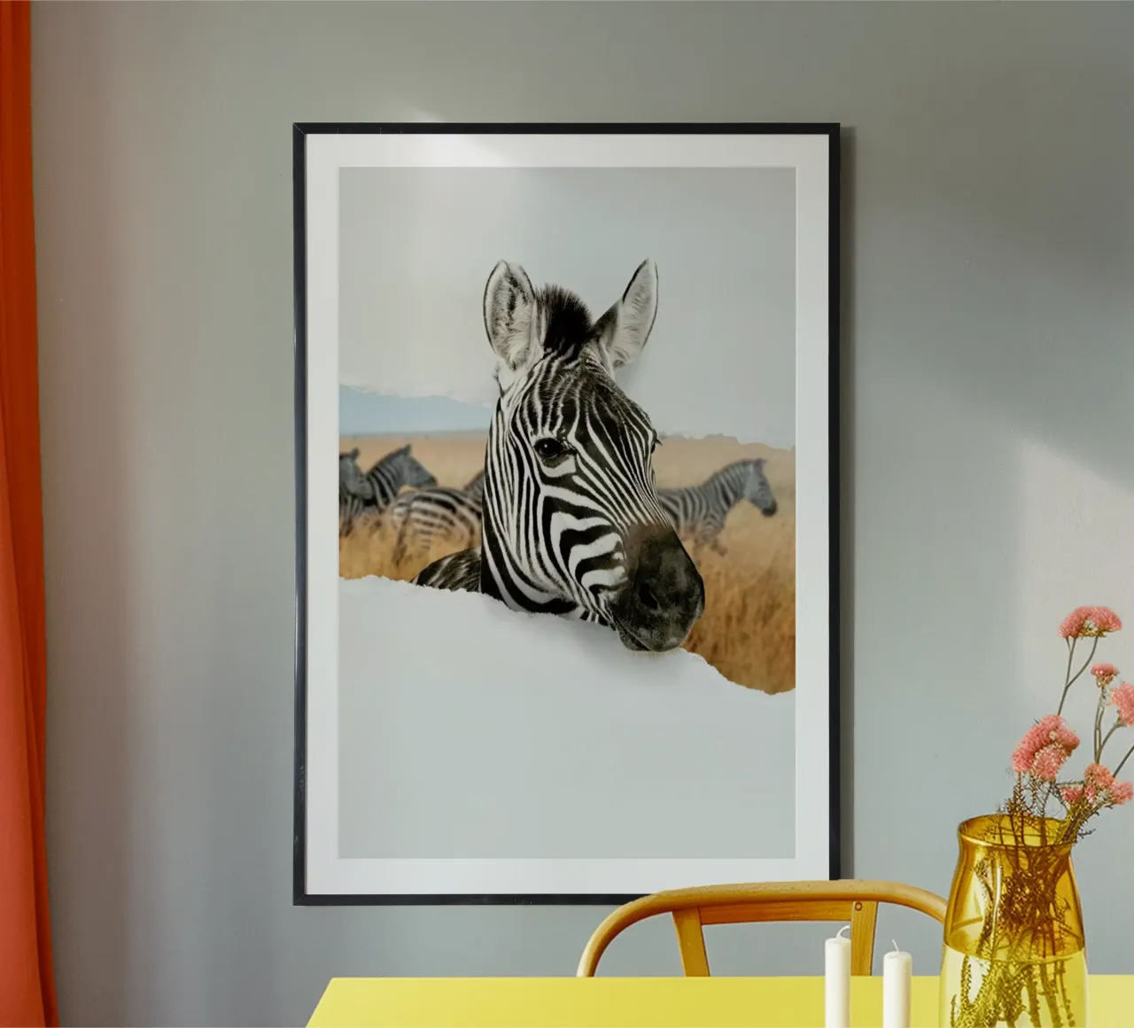 Zebra Torn Paper carta hahnemühle da JONAS LOOSE KIDS