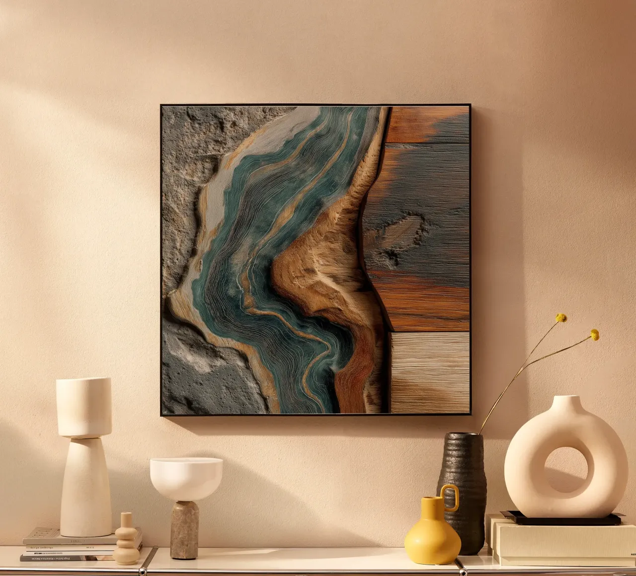 Legno blu alluminio dibond da Little Things
