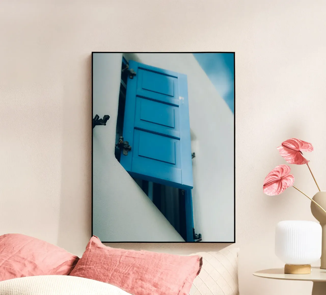 Blue Shutter Mediterranean Window plexiglass da Thilo Grøsch