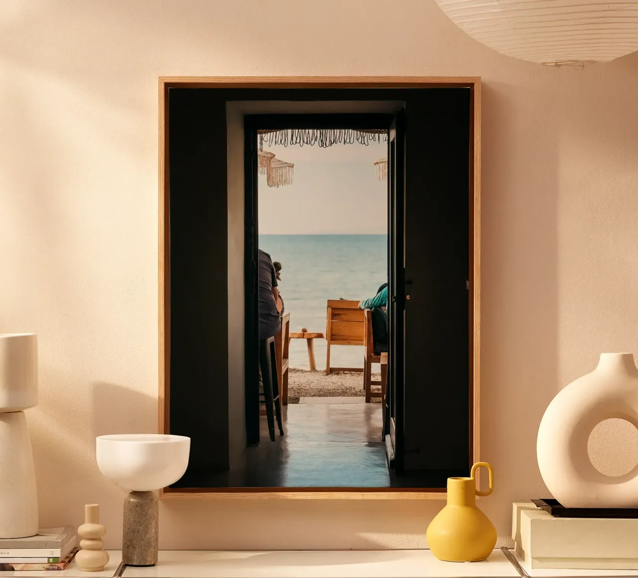 La porta del paradiso tela con Cornice a cassetta da Thilo Grøsch