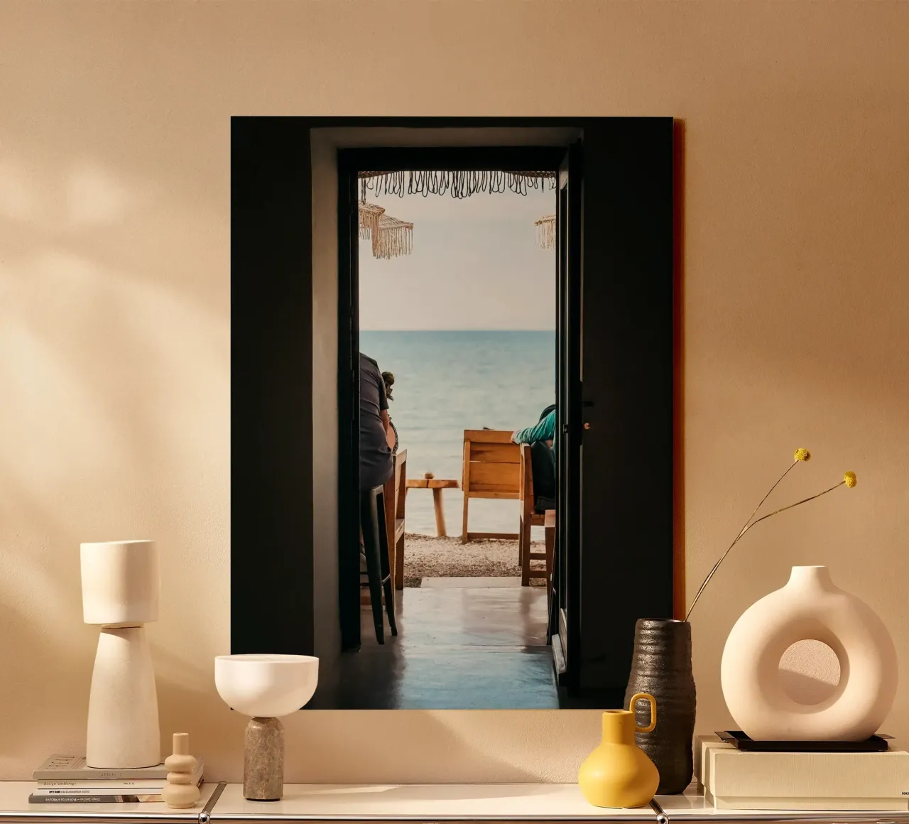 La porta del paradiso tela con Cornice a cassetta da Thilo Grøsch