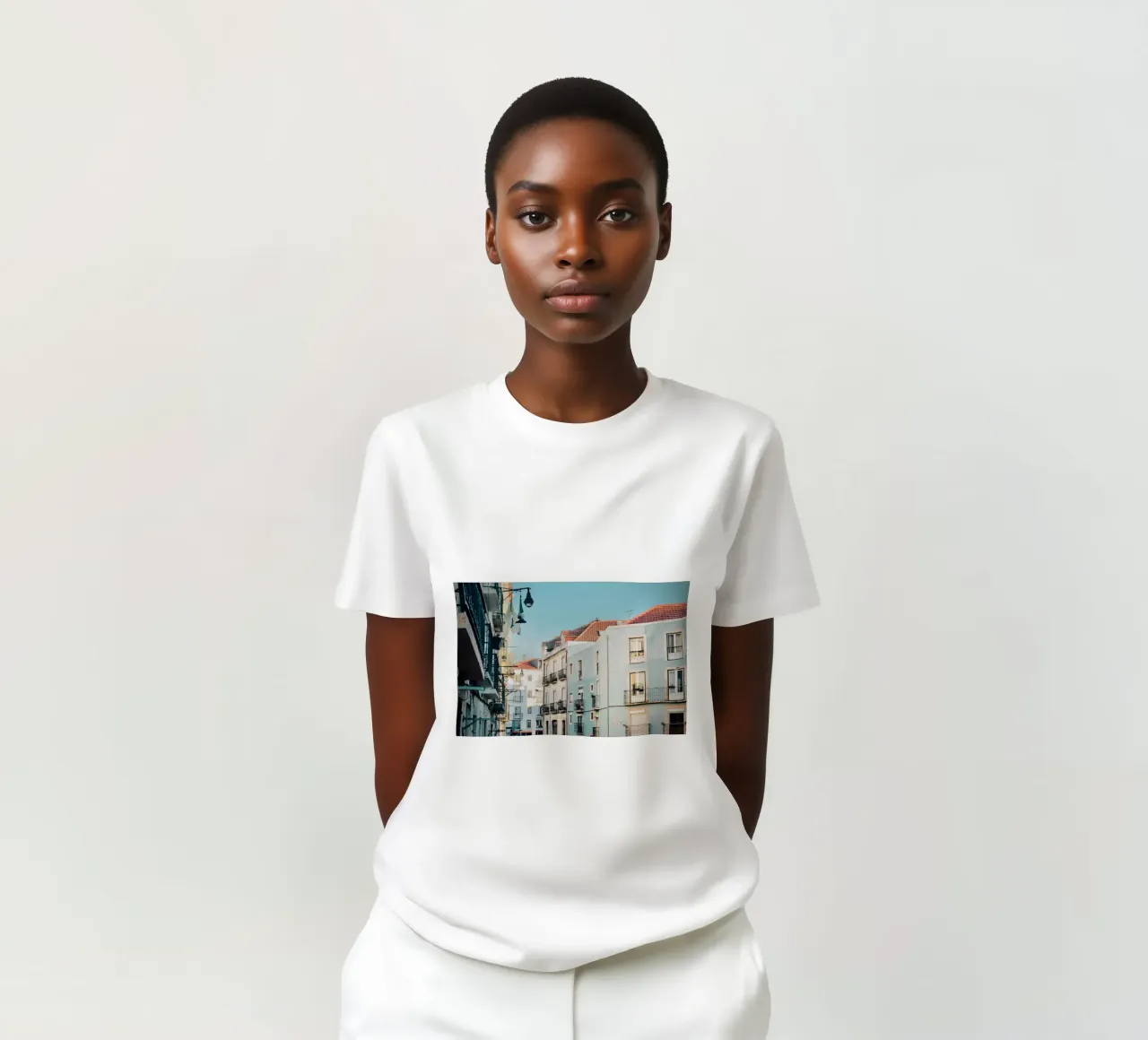 Street Citiscape in Lisbon t-shirt by KISSA STUDIO