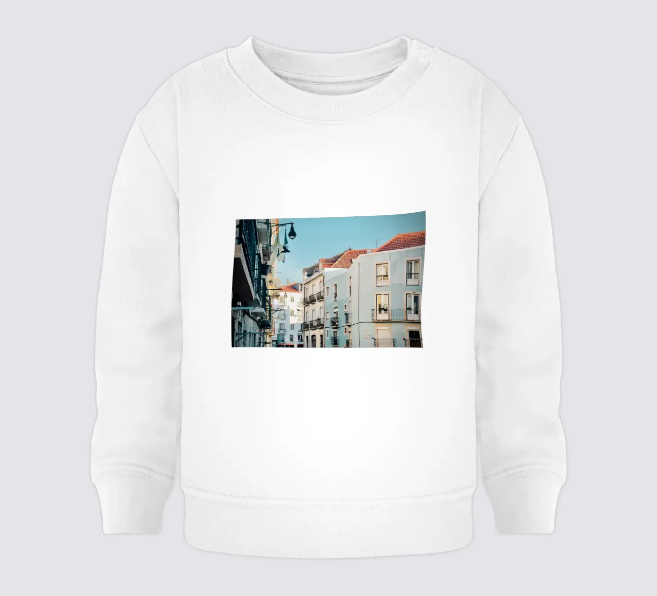 Paesaggio urbano a Lisbona felpa neonato da KISSA STUDIO