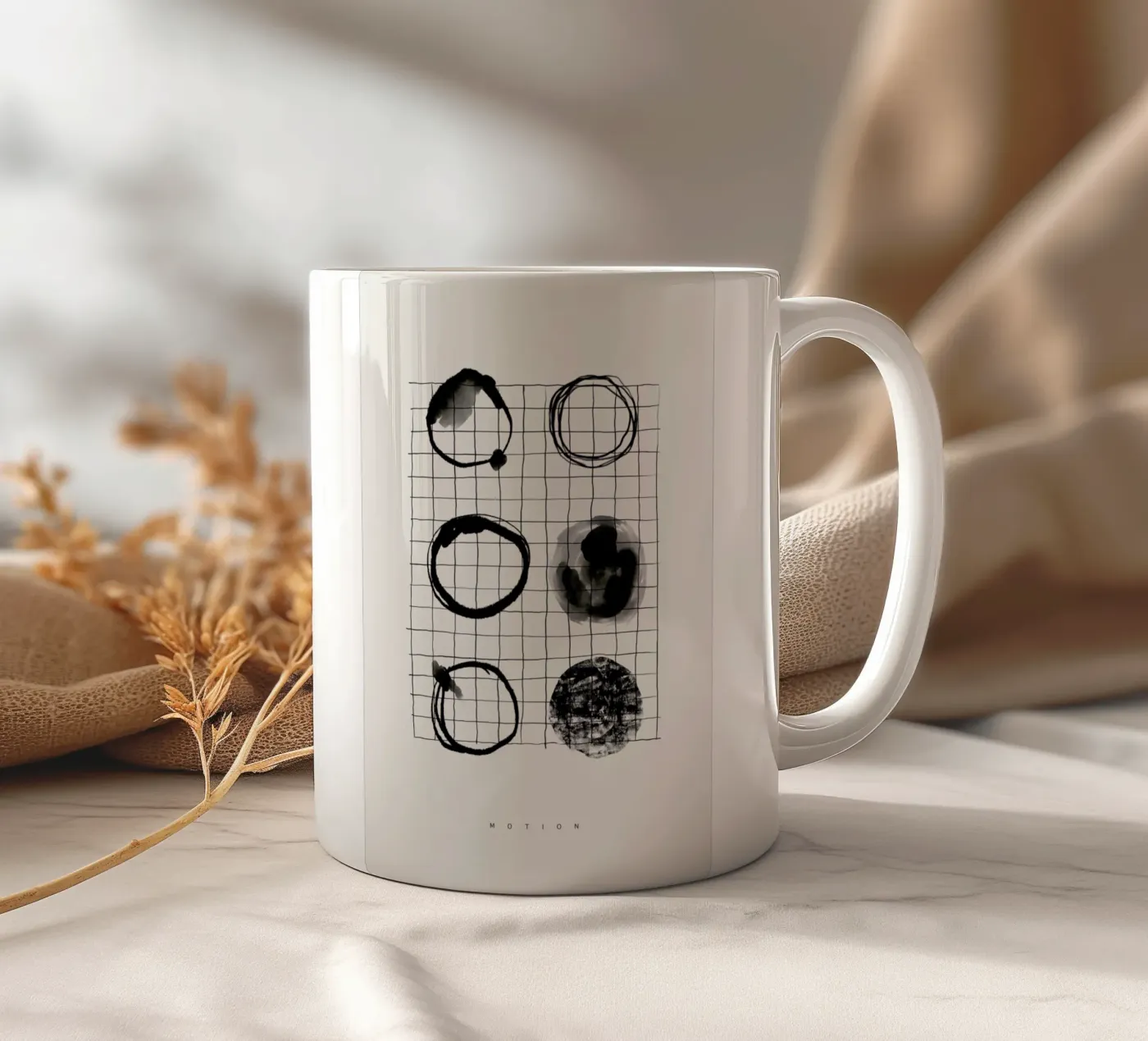 Motion 2 ceramic mug by Graphite