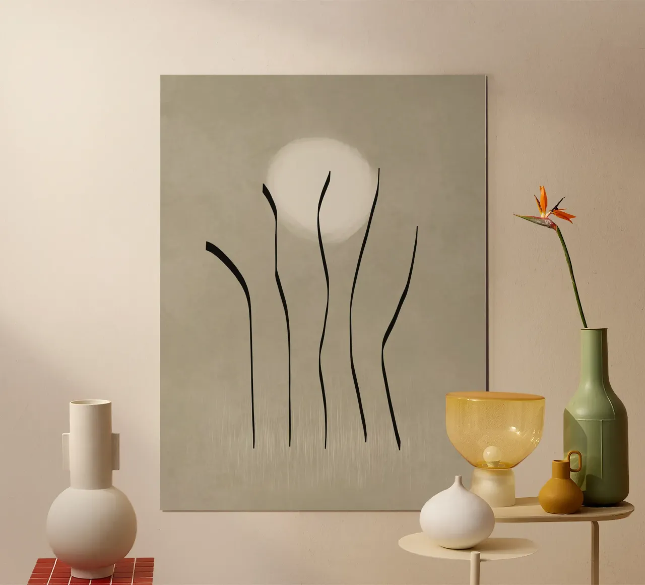 Dancing in the moonlight in brown carta hahnemühle da Imaginative