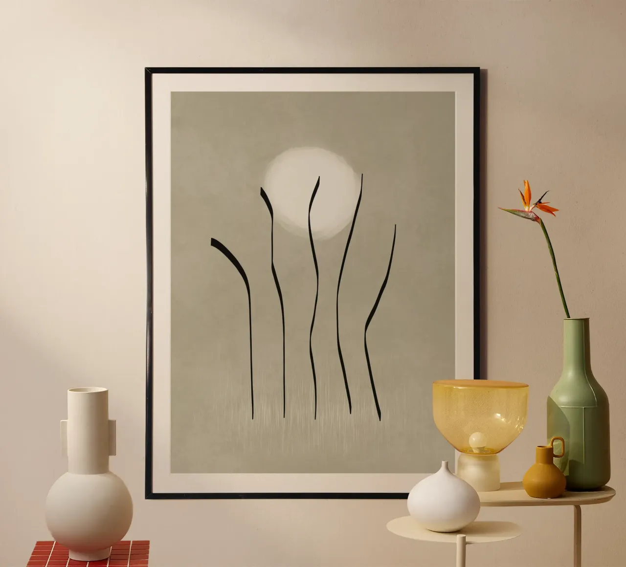 Dancing in the moonlight in brown carta hahnemühle da Imaginative