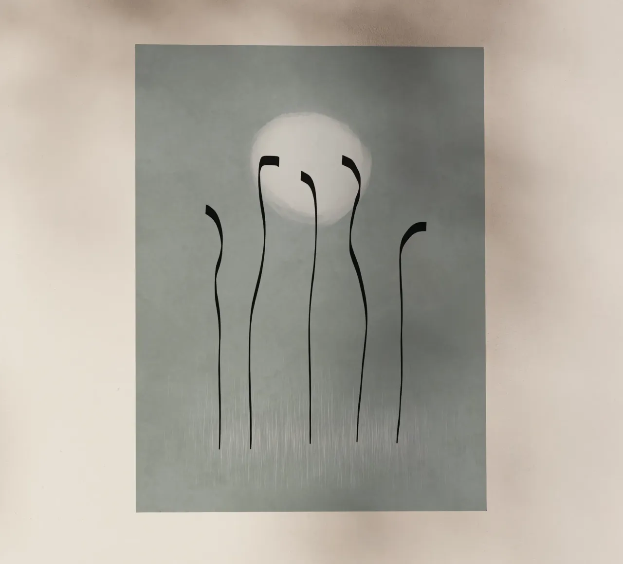 Dancing in the moonlight in sage green pellicola backlit da Imaginative