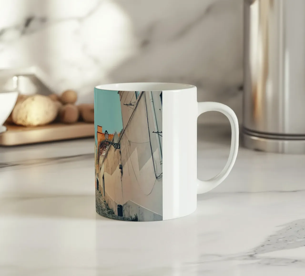 Paesaggio stradale di Lisbona tazza in ceramica da KISSA STUDIO