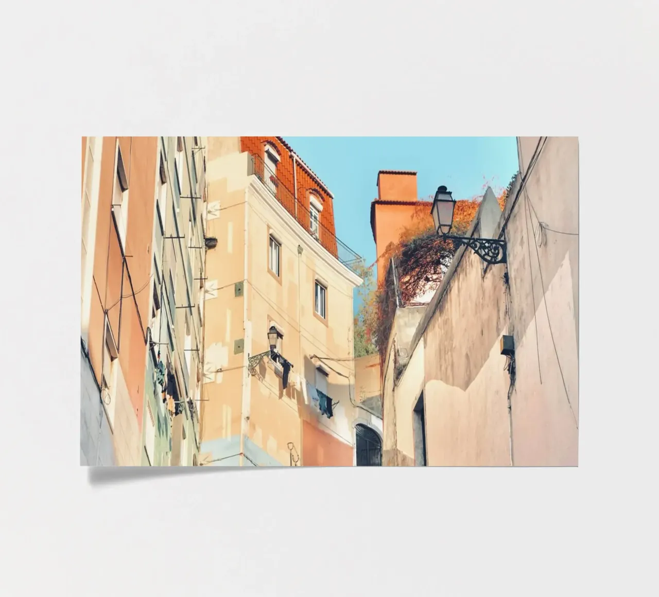 Lisbon Street Scape sticker sheet by KISSA STUDIO