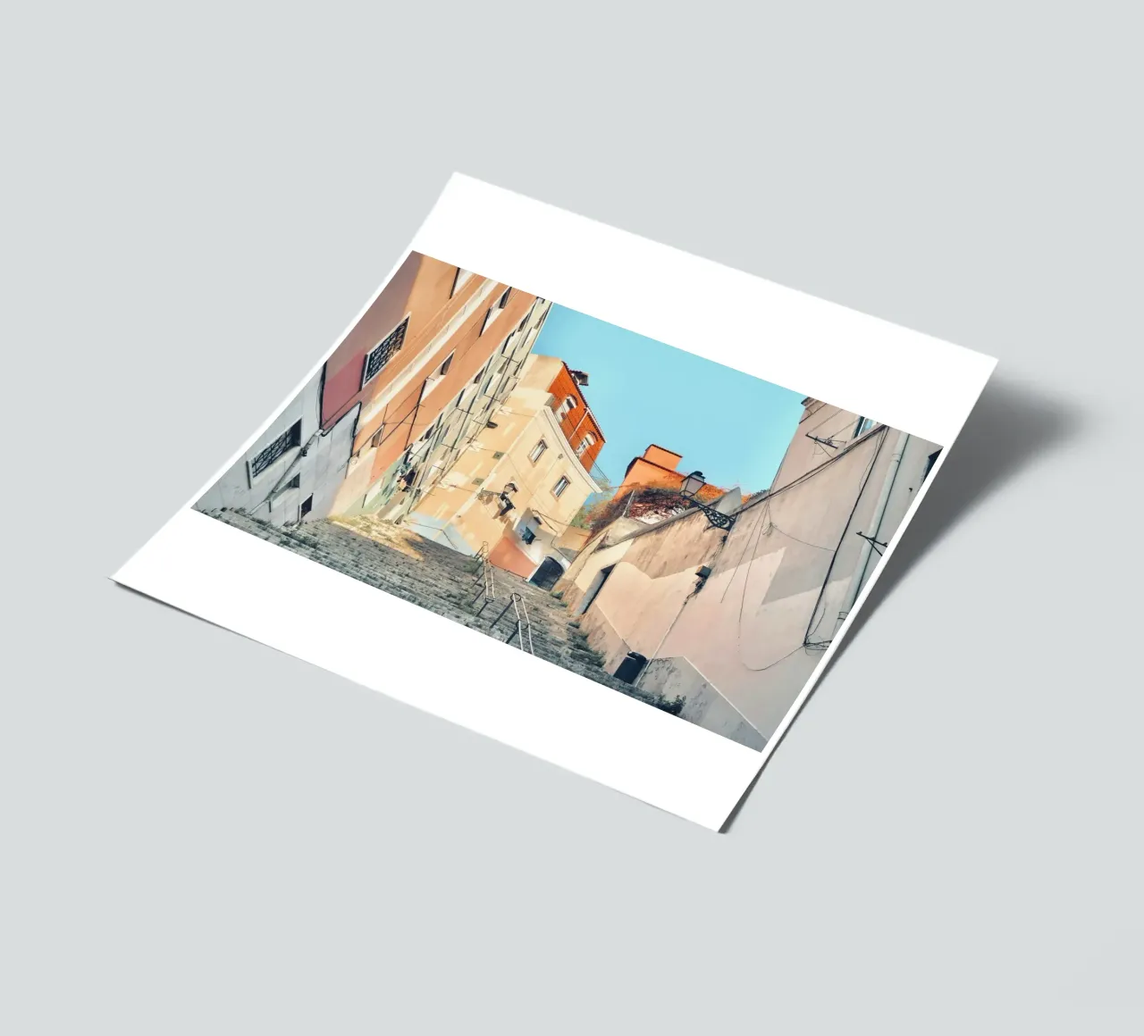 Lisbon Street Scape sticker sheet by KISSA STUDIO