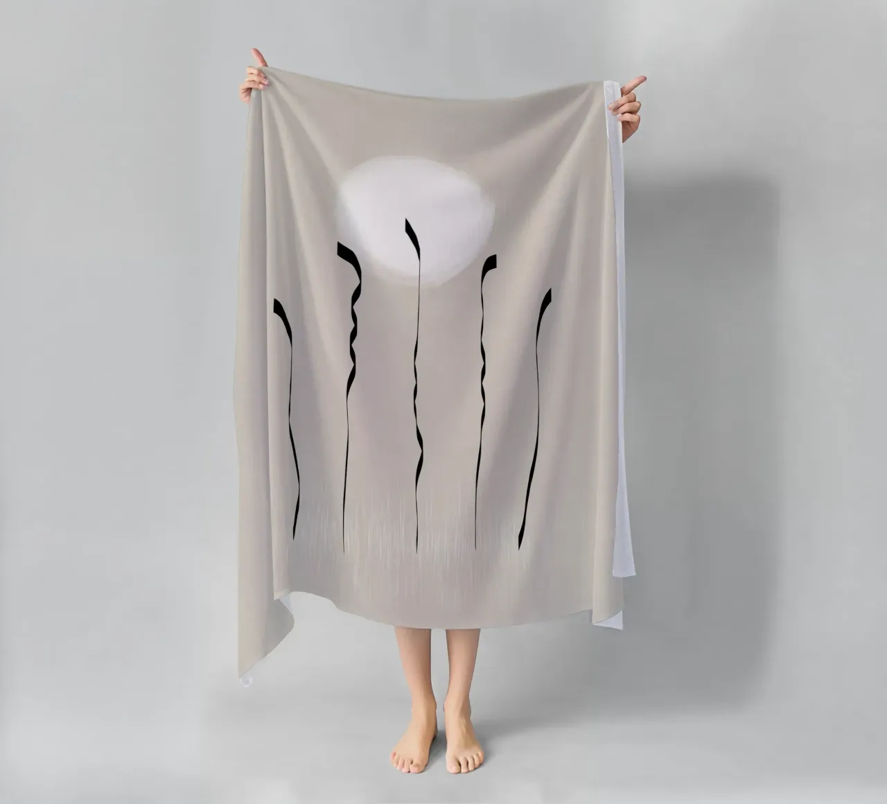 Dancing in the moonlight in beige telo mare da Imaginative