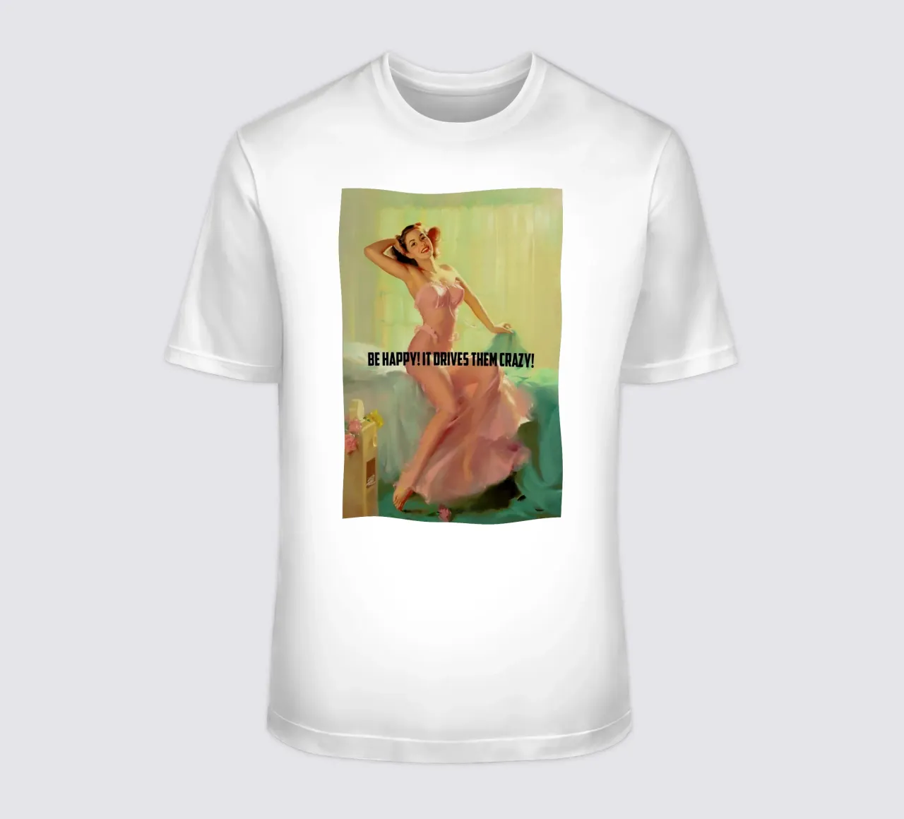 Be Happy! t-shirt da Gallery Print and Art Limited