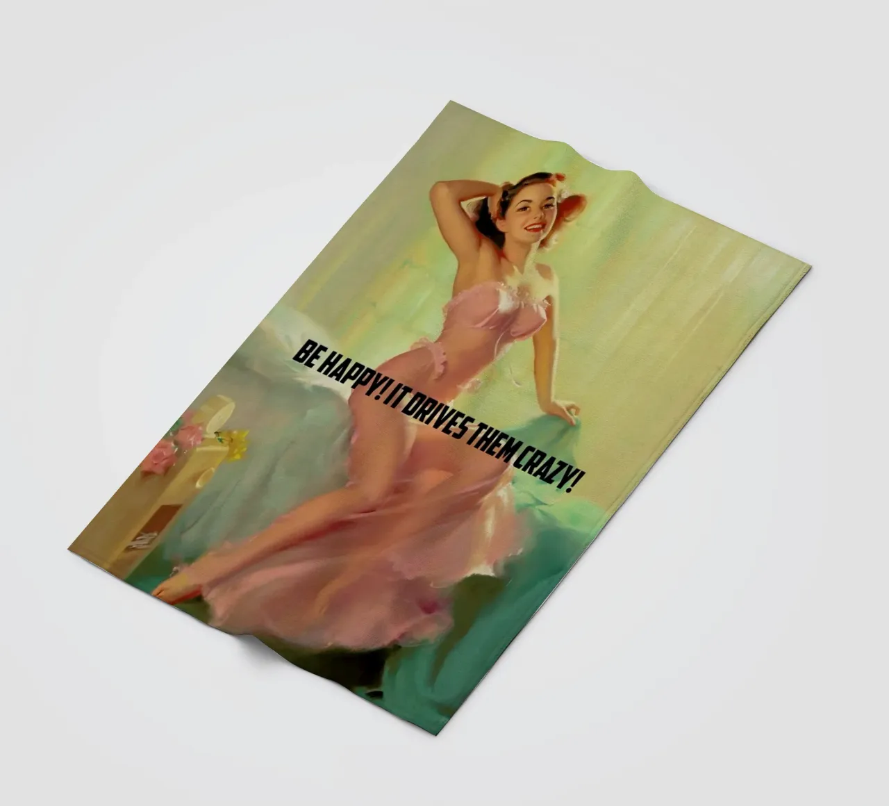 Be Happy! coperta in pile da Gallery Print and Art Limited