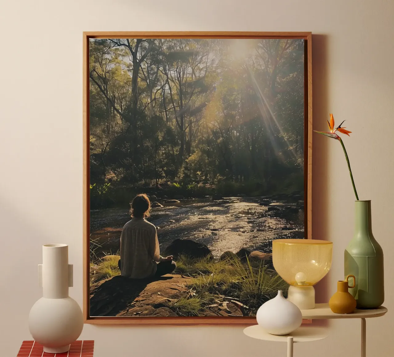 Holistic Presence canvas with Floater frame by PhotoVibe Decor