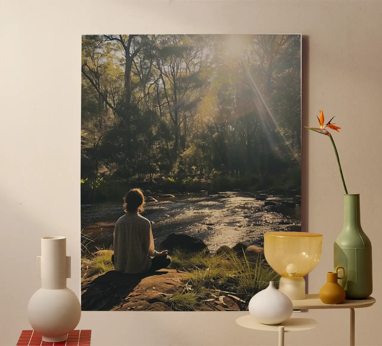 Holistic Presence canvas with Floater frame by PhotoVibe Decor